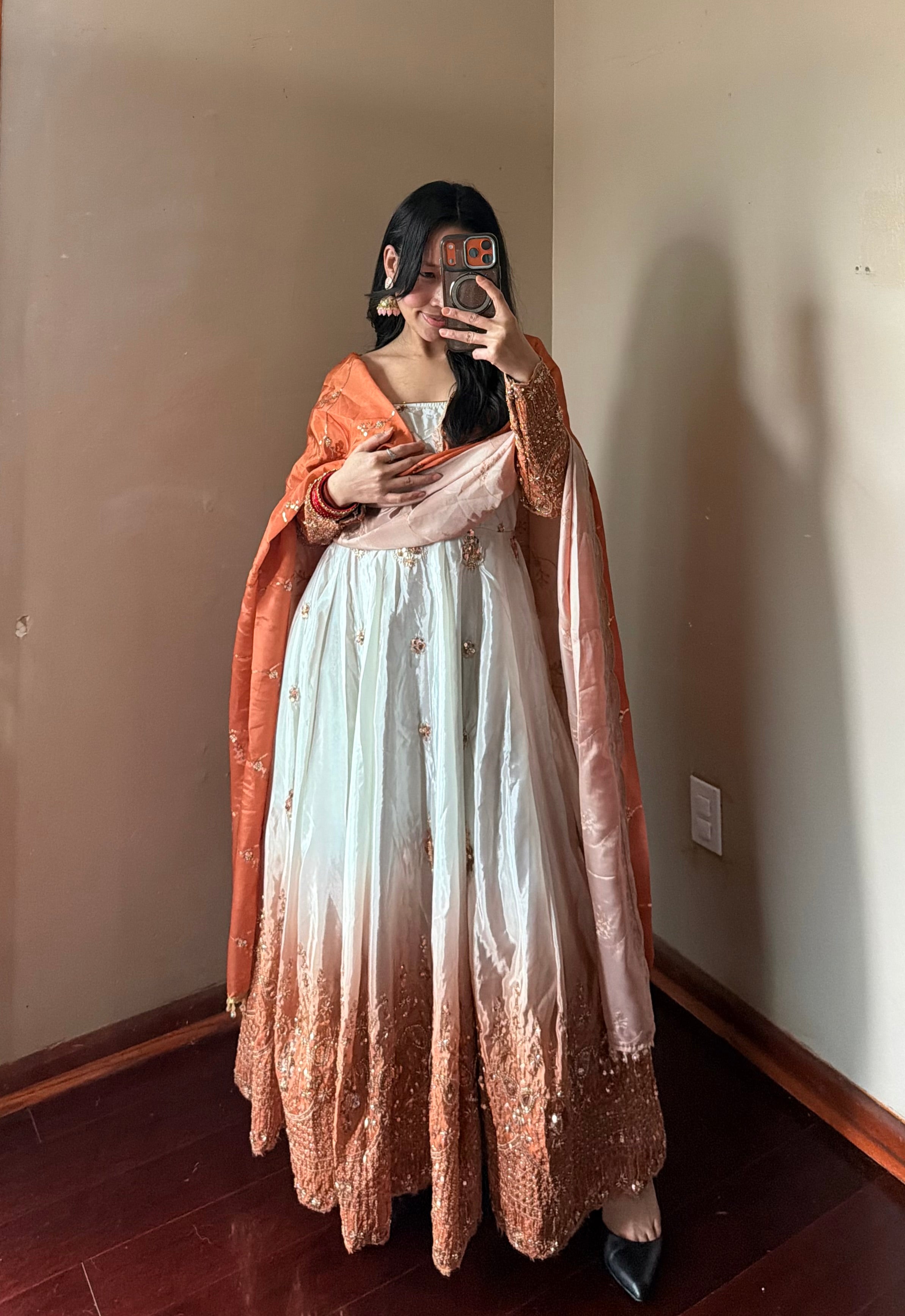Heavy-worked Anarkali Set