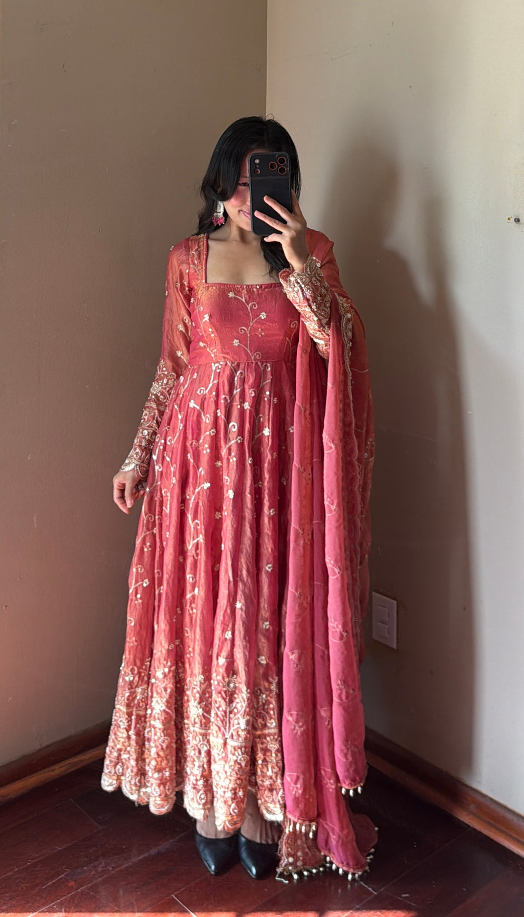 Heavy-worked Anarkali Set