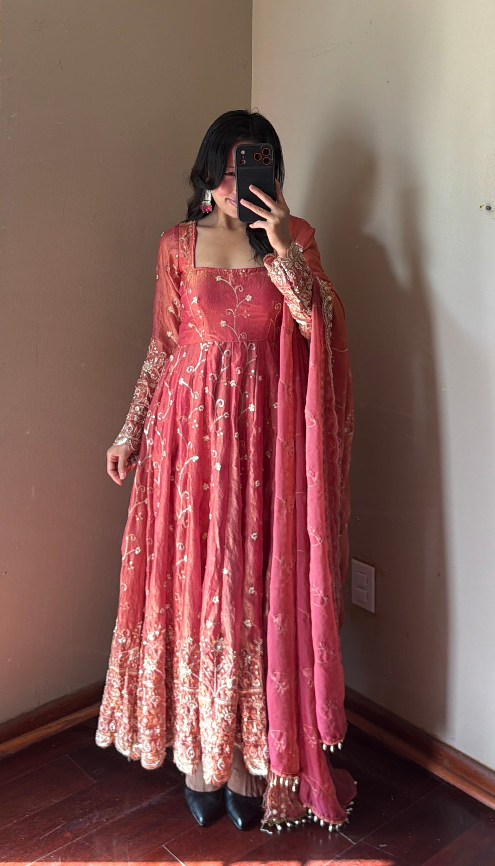 Heavy-worked Anarkali Set