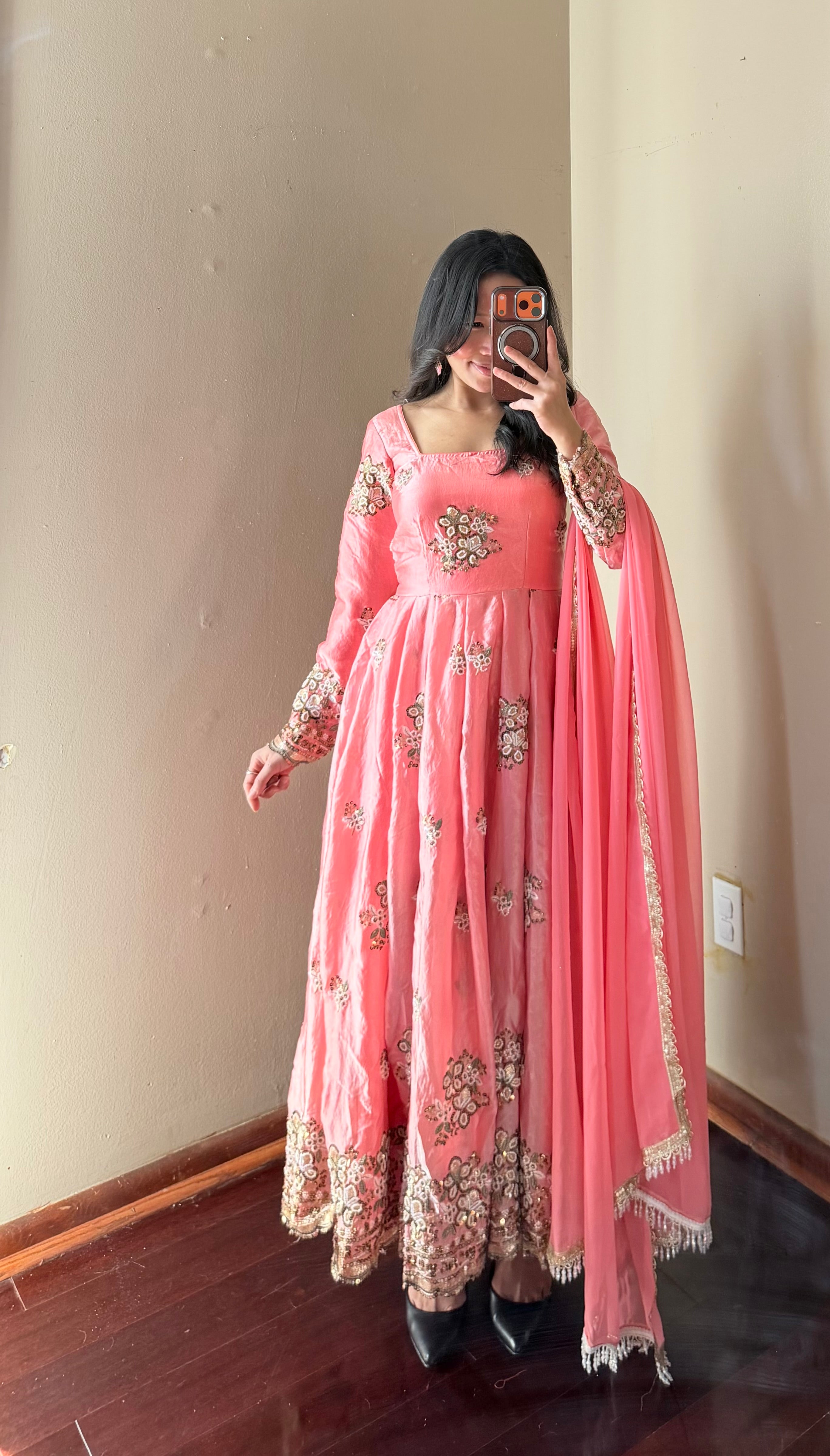 Heavy-worked Anarkali Set