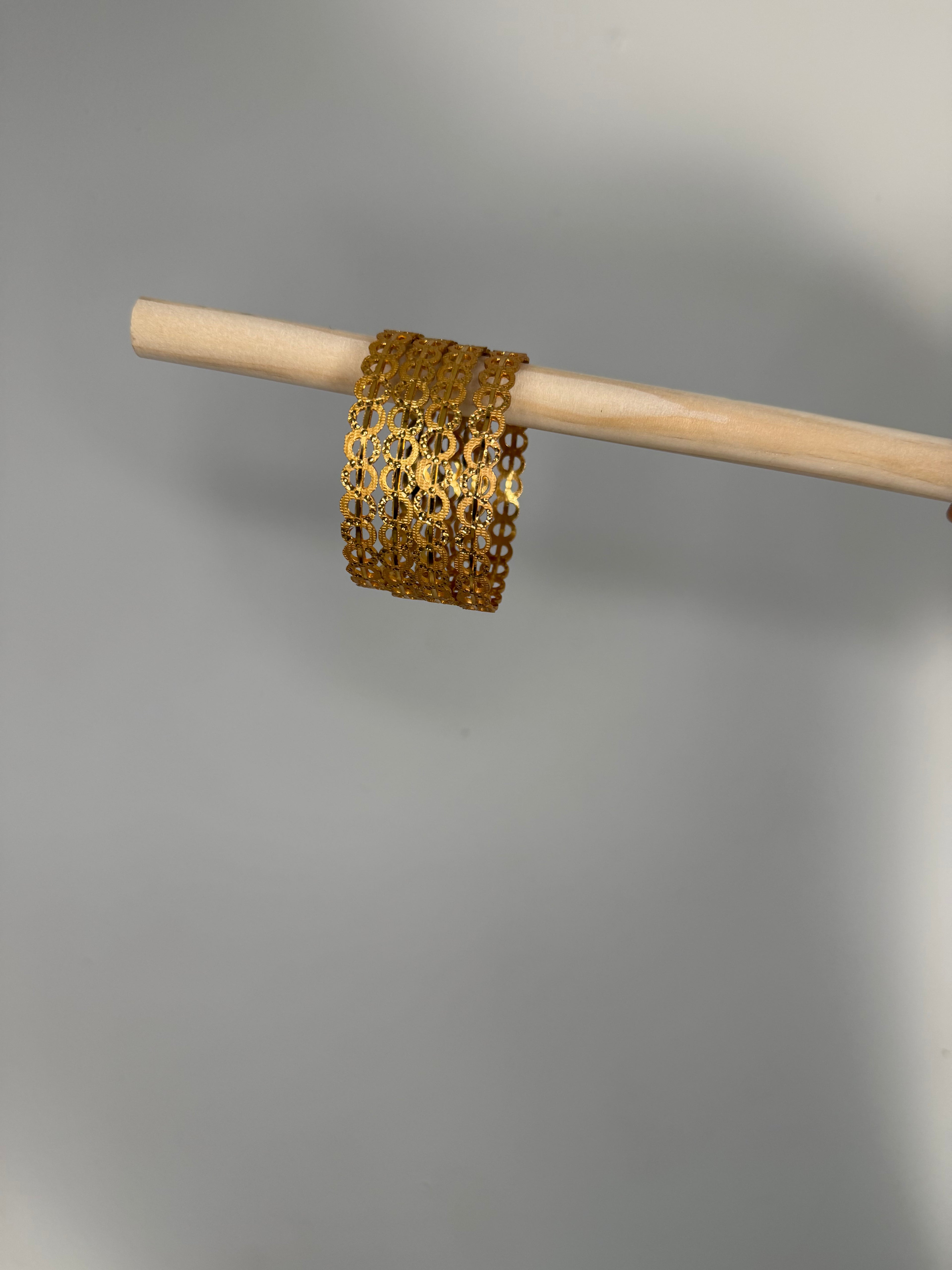 Pachali Gold-Finish Bala Pack Of 4 Gold Plated Bangles