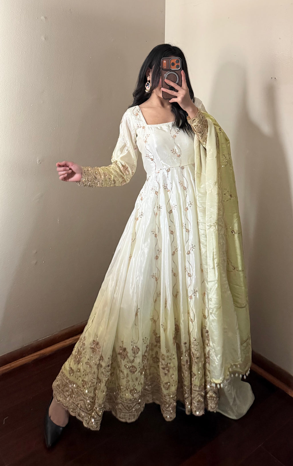 Heavy-work Anarkali suit