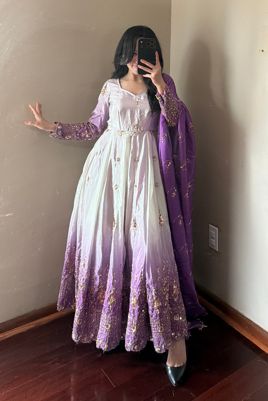Handwork Anarkali Set