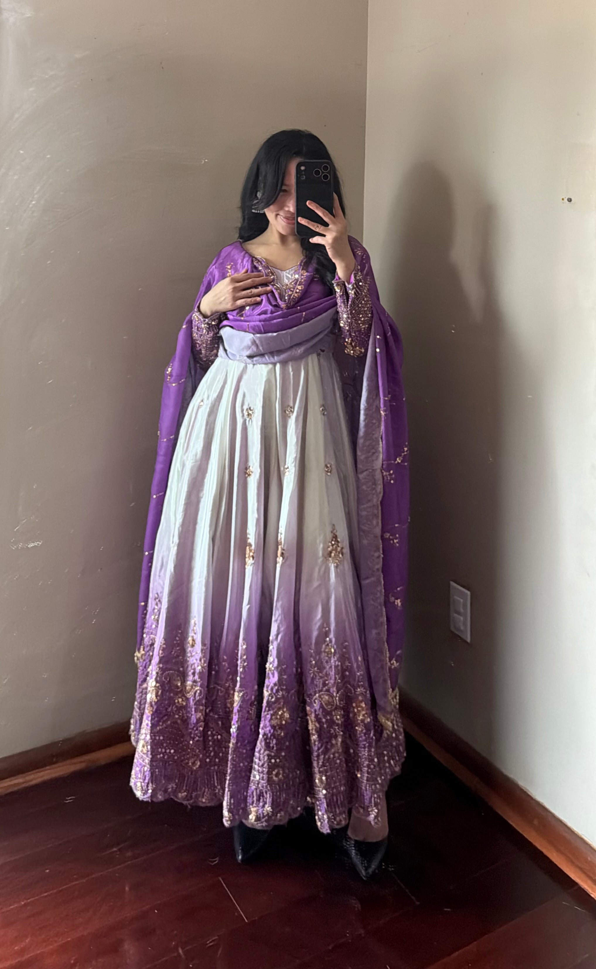 Handwork Anarkali Set