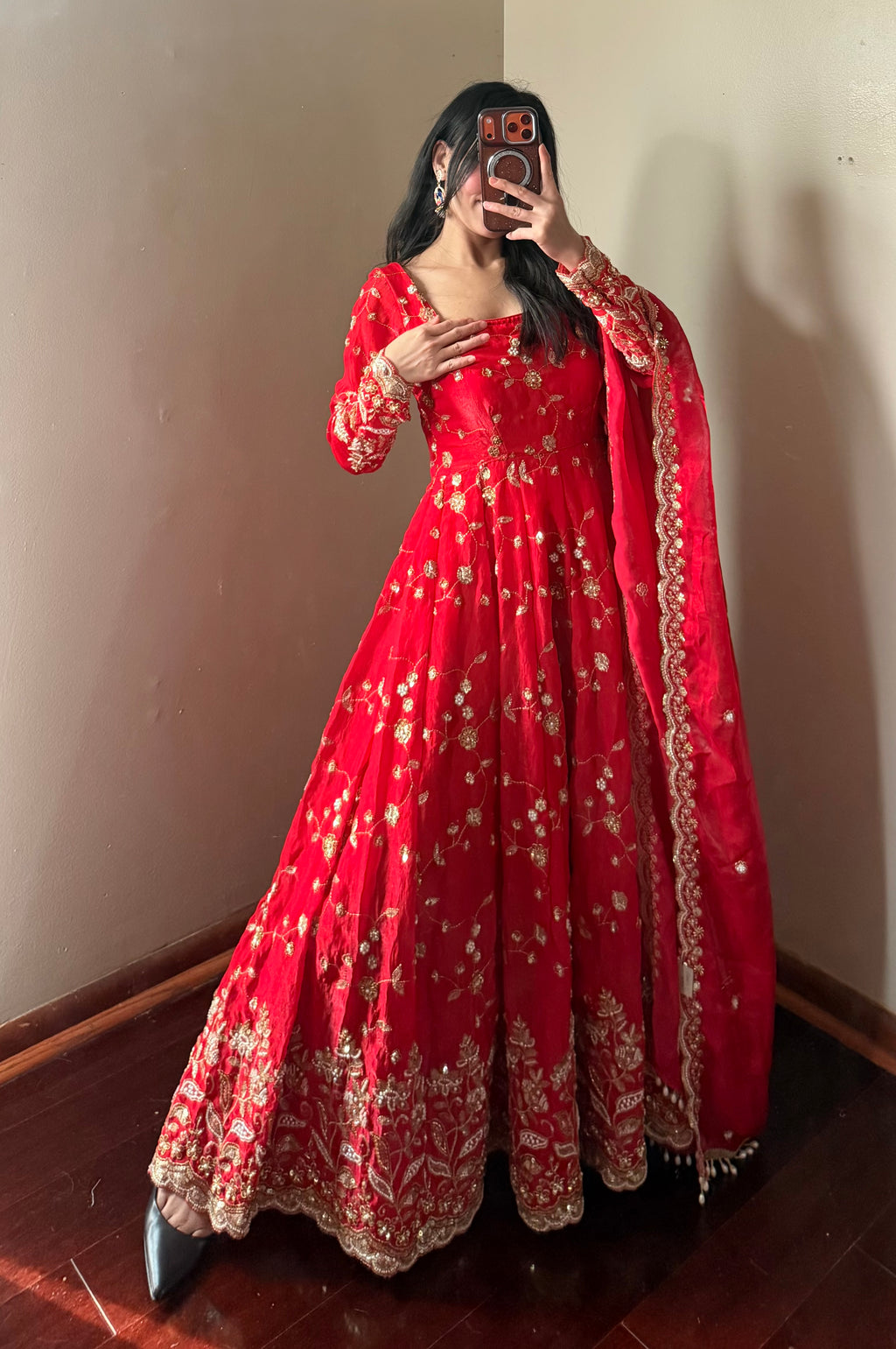 Heavy-embroidery Anarkali Set