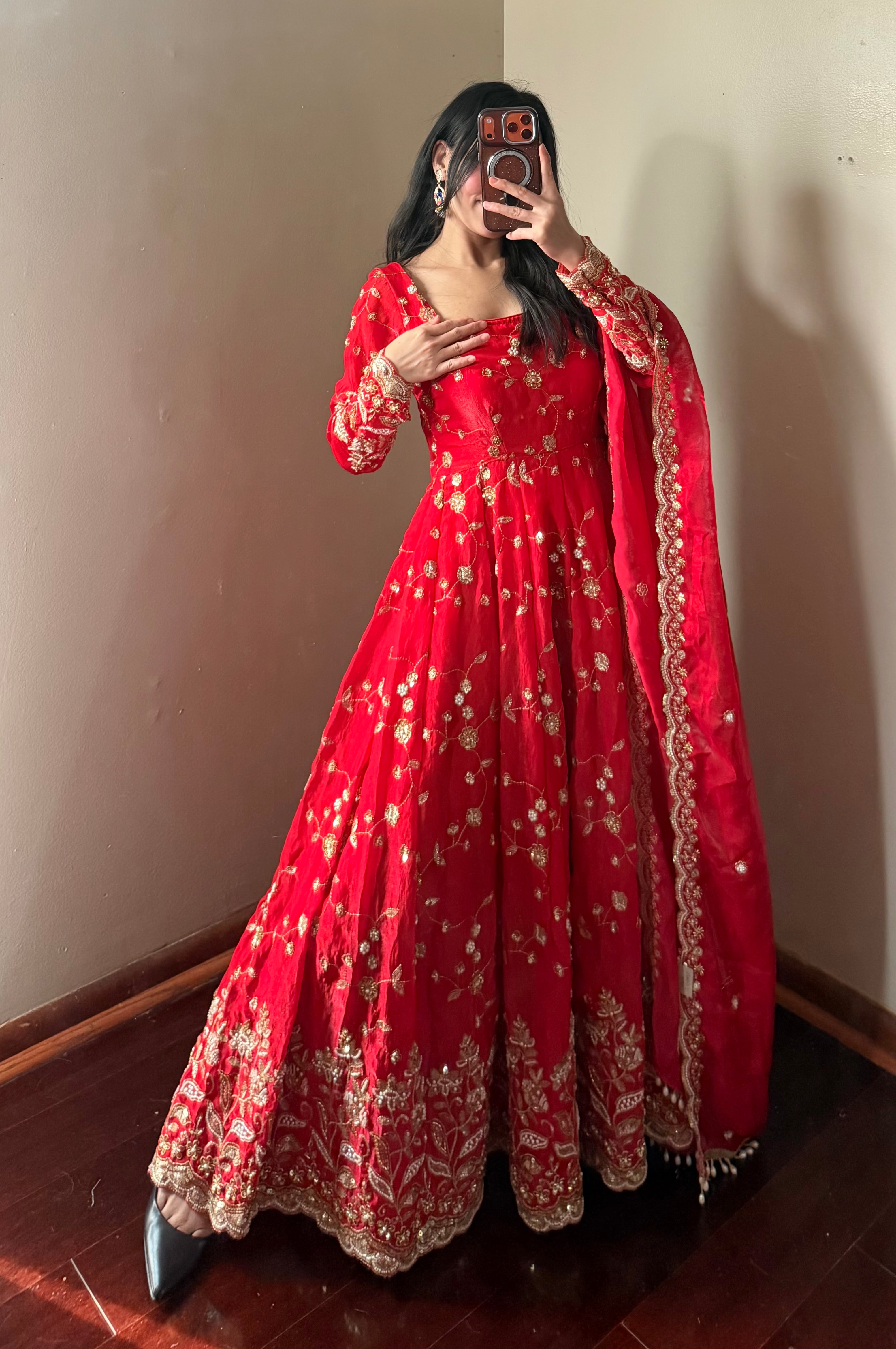 Heavy-embroidery Anarkali Set