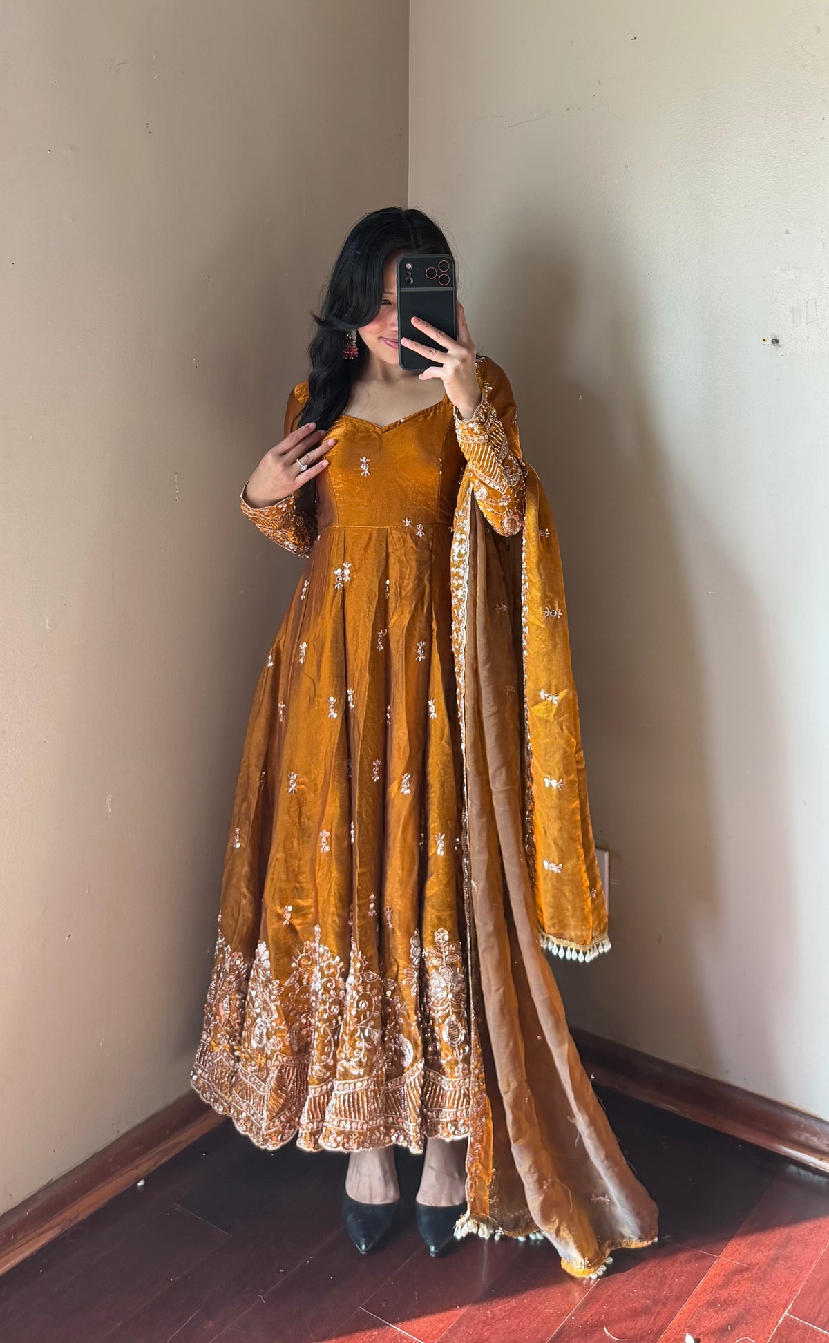 Fendy Silk Embroidered Anarkali Suit