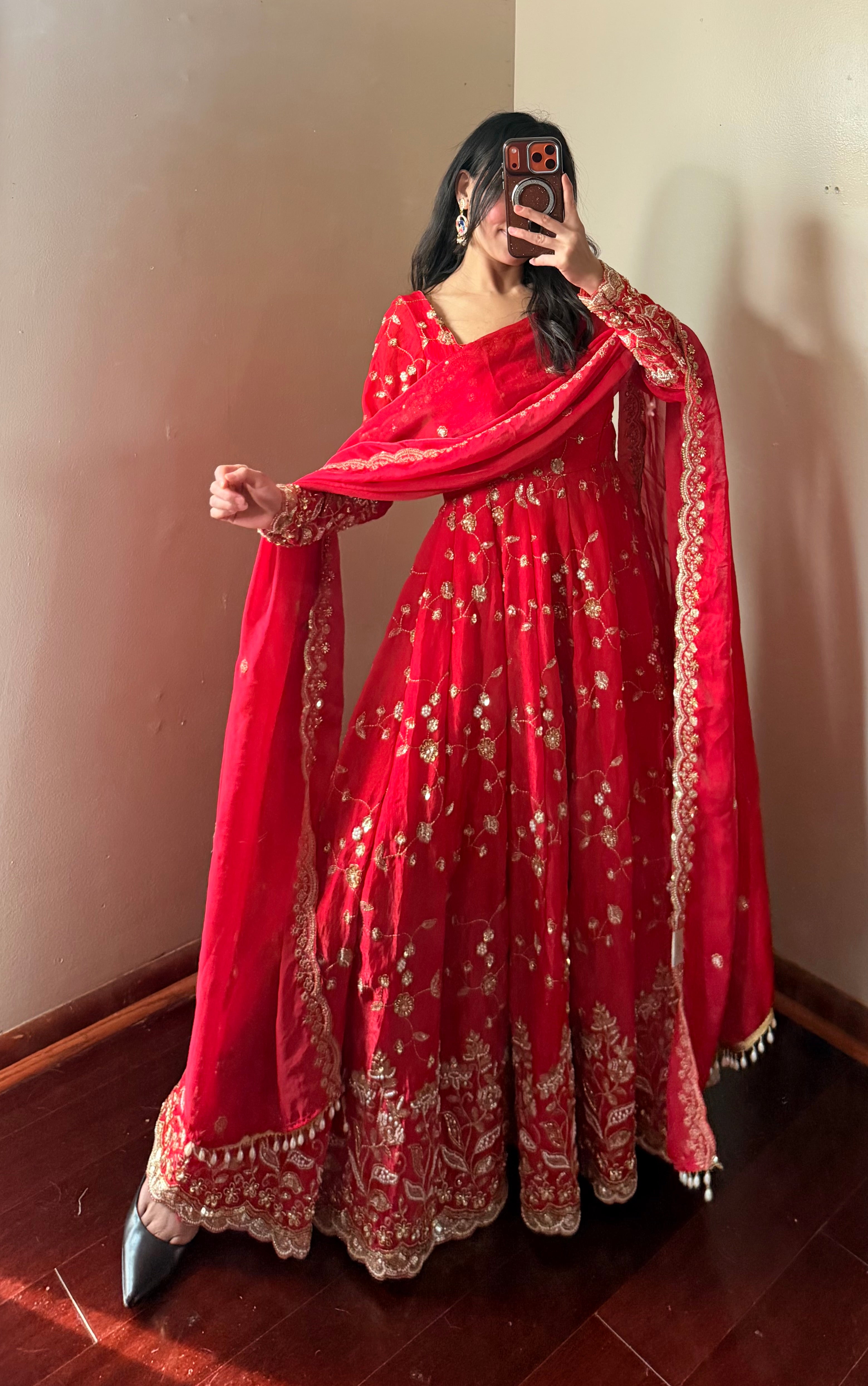 Heavy-embroidery Anarkali Set
