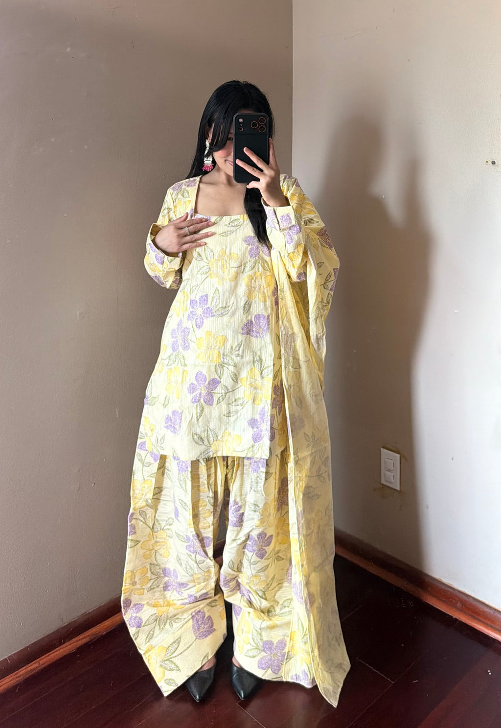 YELLOW COTTON FARSHI SALWAR SET
