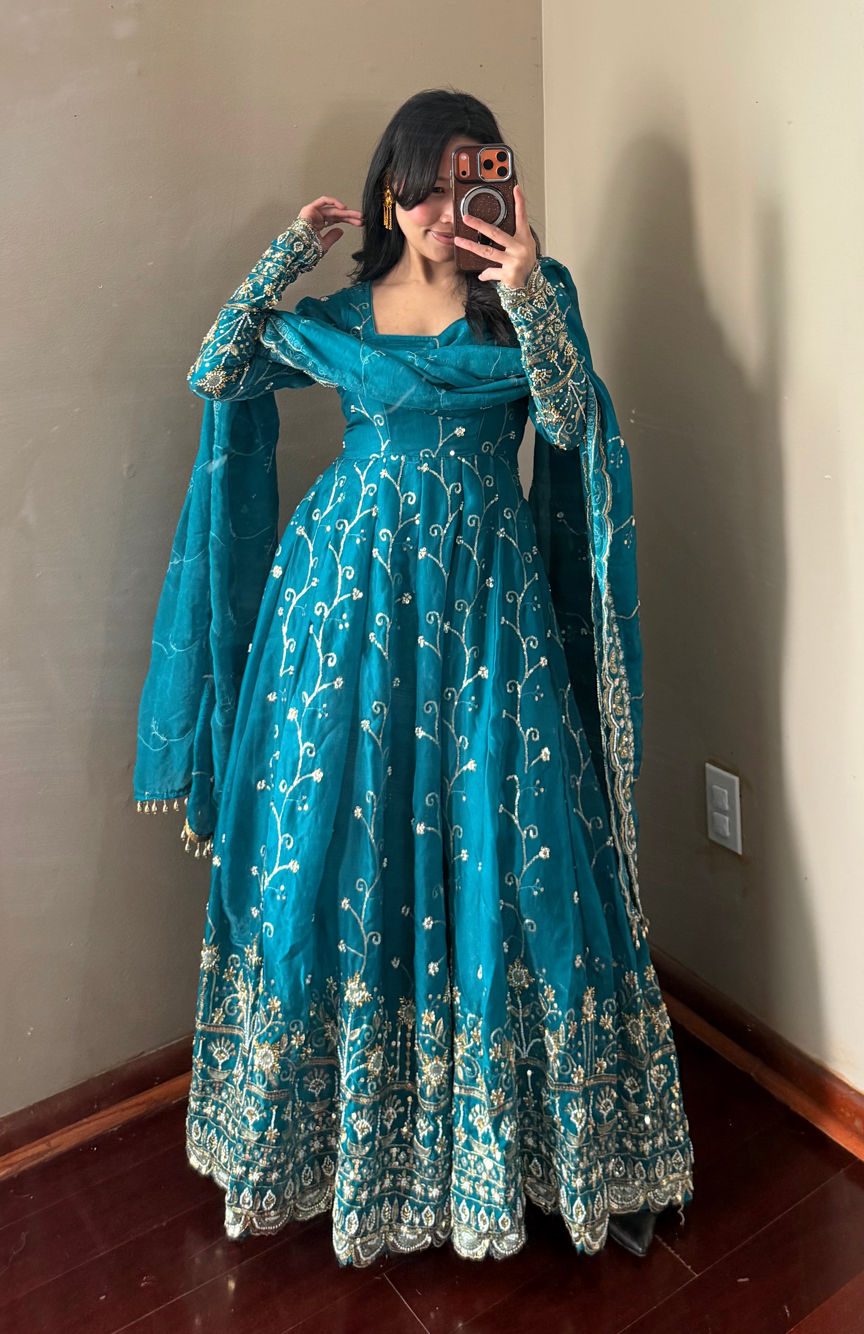 Heavy work Anarkali suit