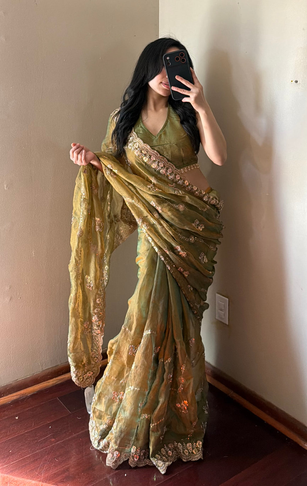 Fendy silk Saree set