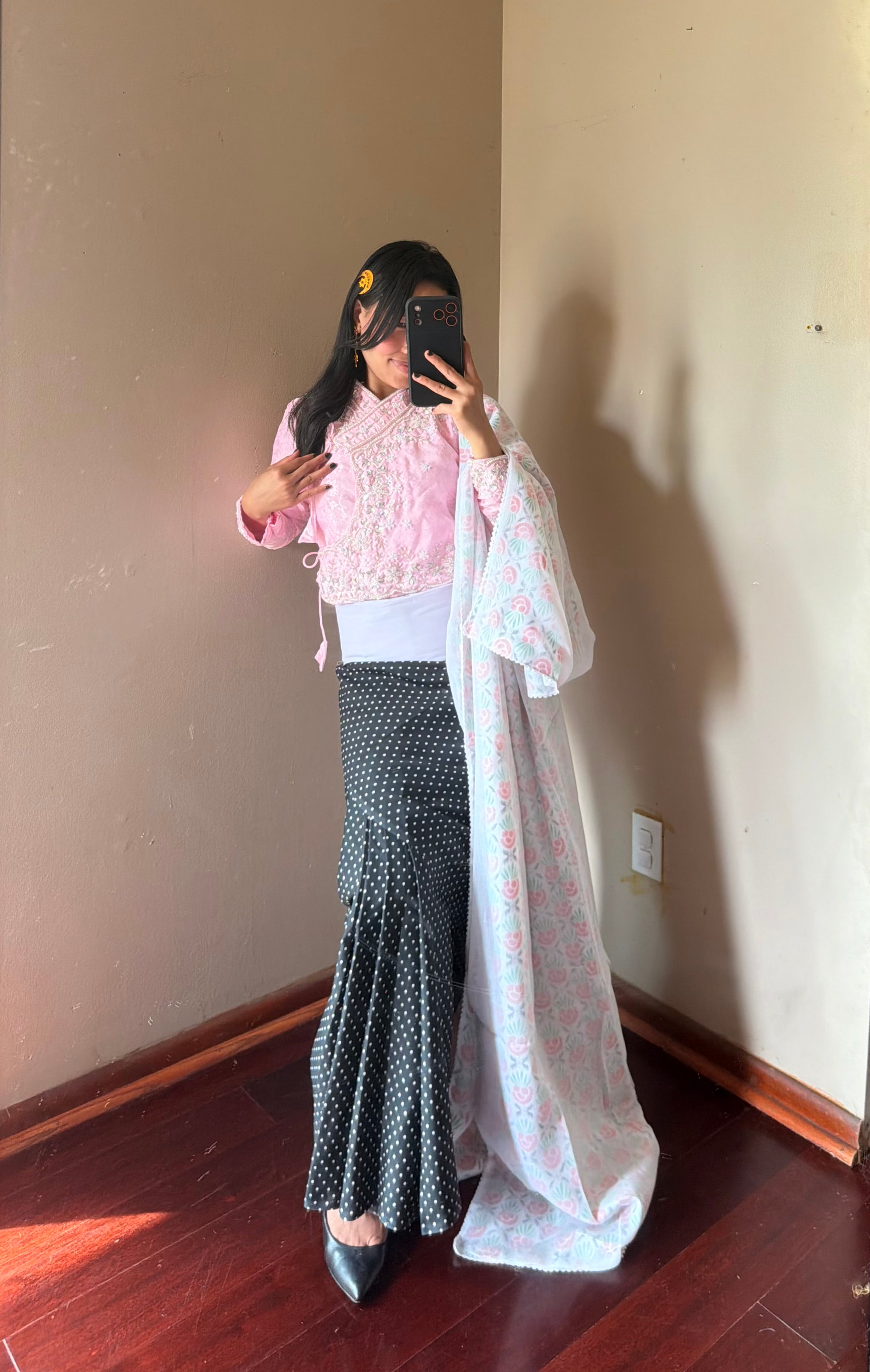 Traditional Fariya Saree set