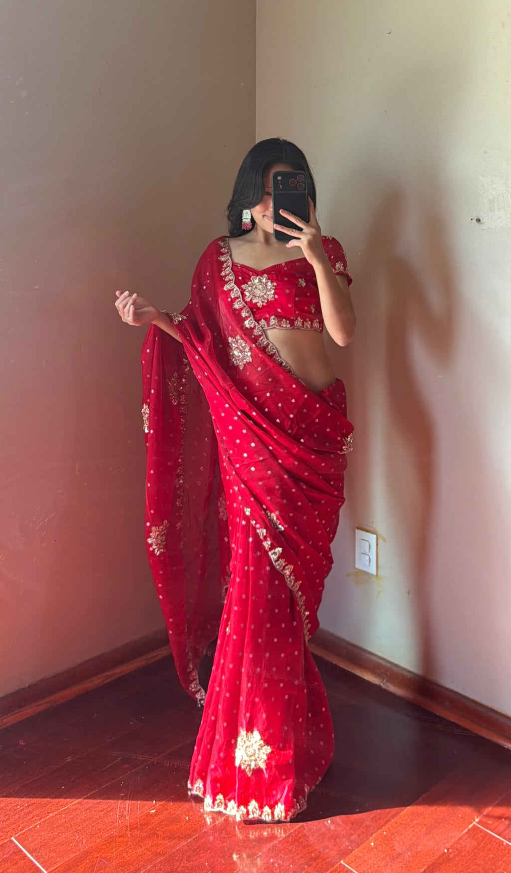 Ready To Wear embroidery Saree set