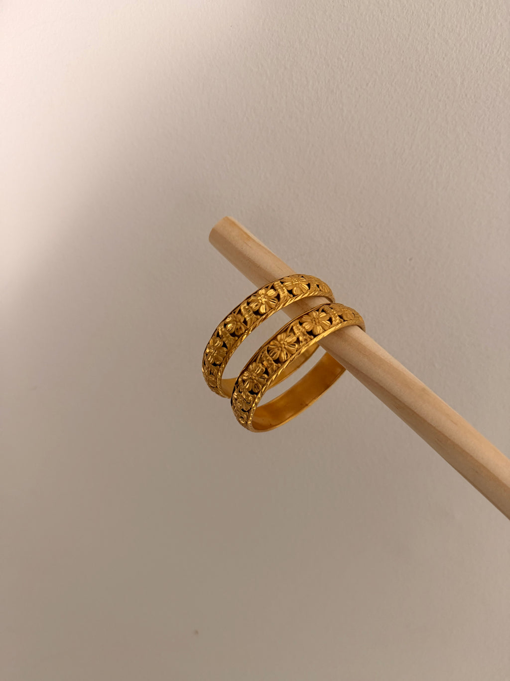 Floral Golden Bangle