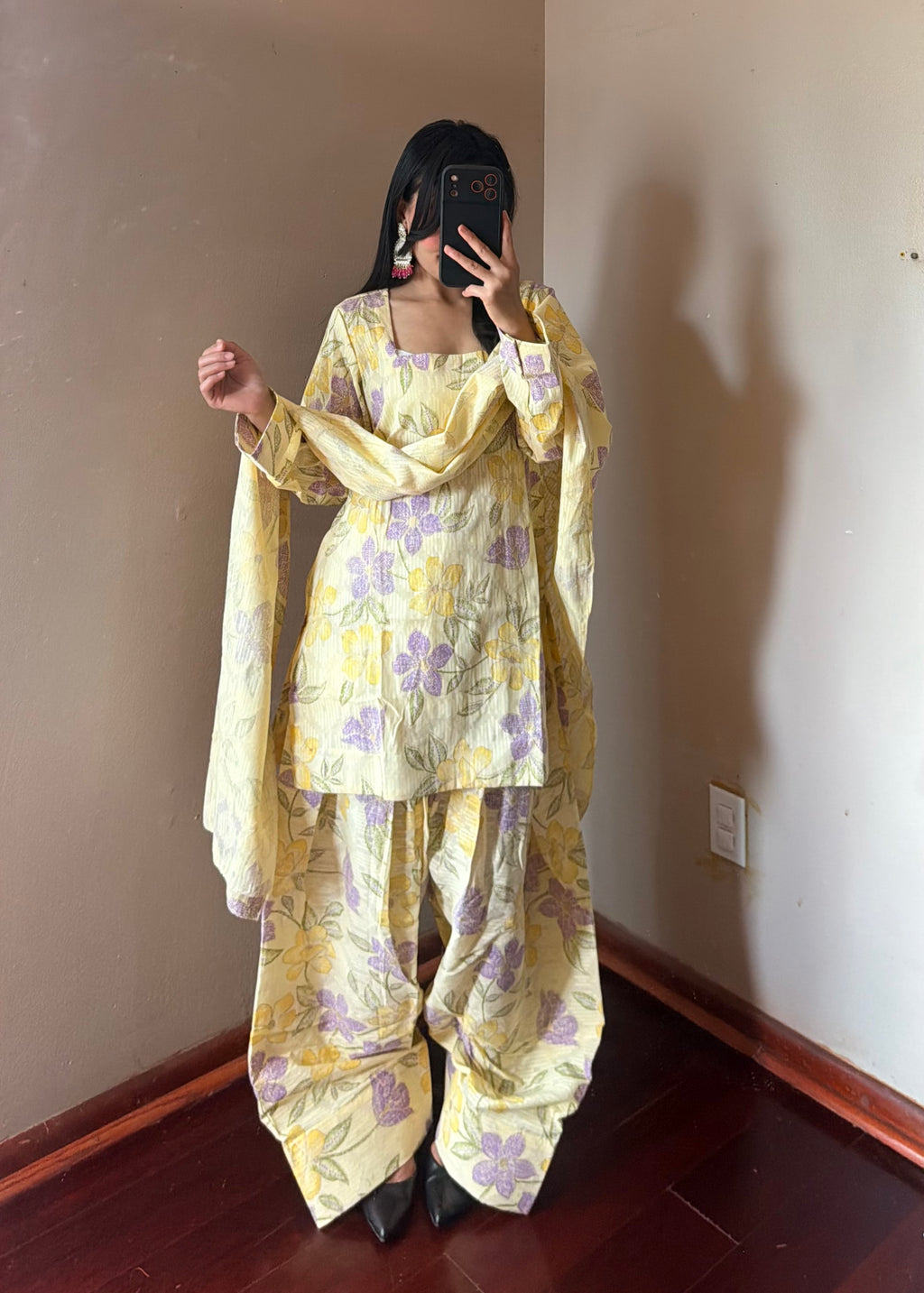 YELLOW COTTON FARSHI SALWAR SET