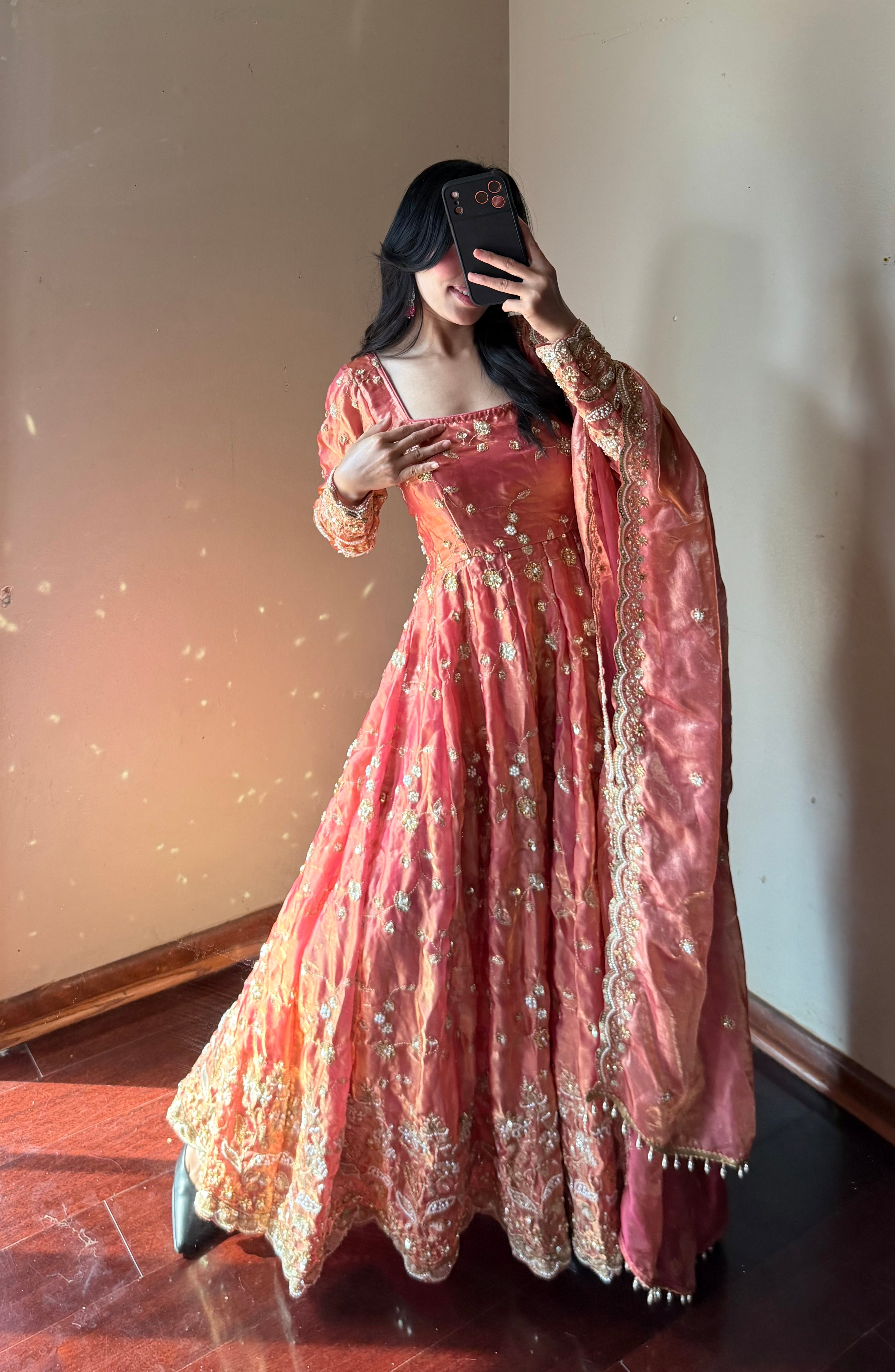 Heavy-worked Anarkali Set