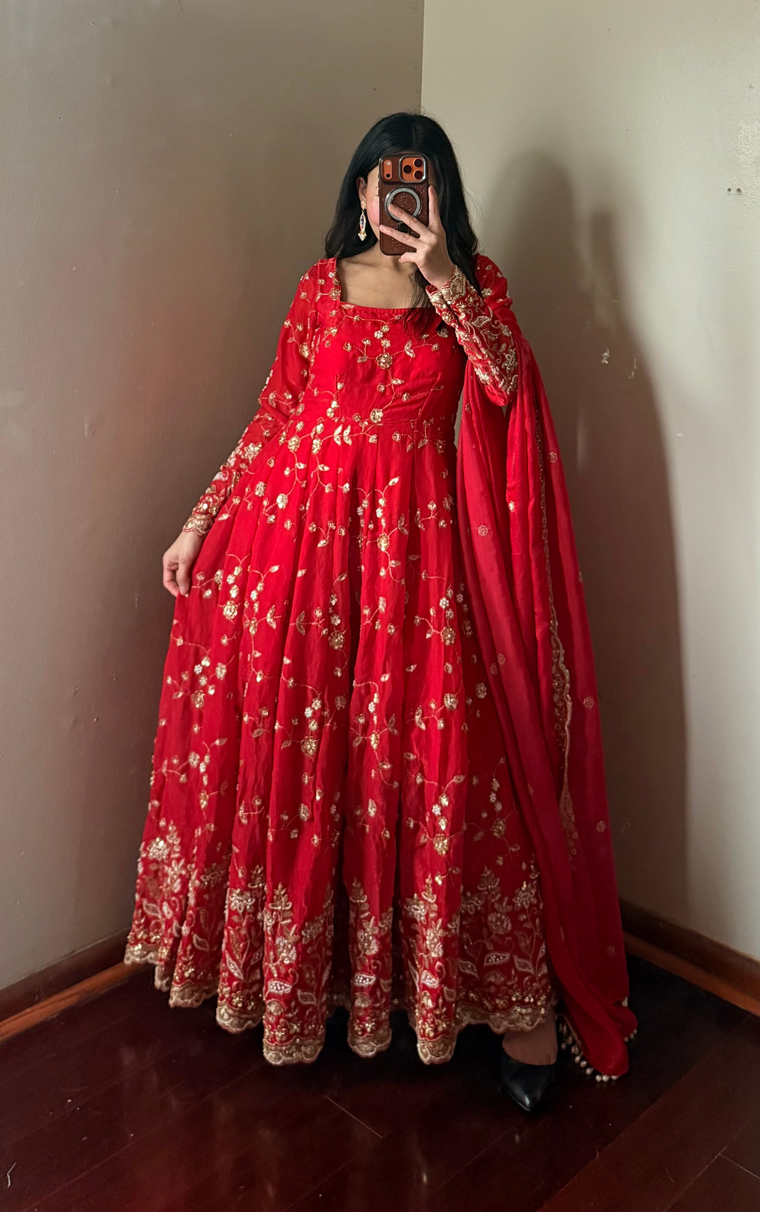 Heavy-embroidery Anarkali Set