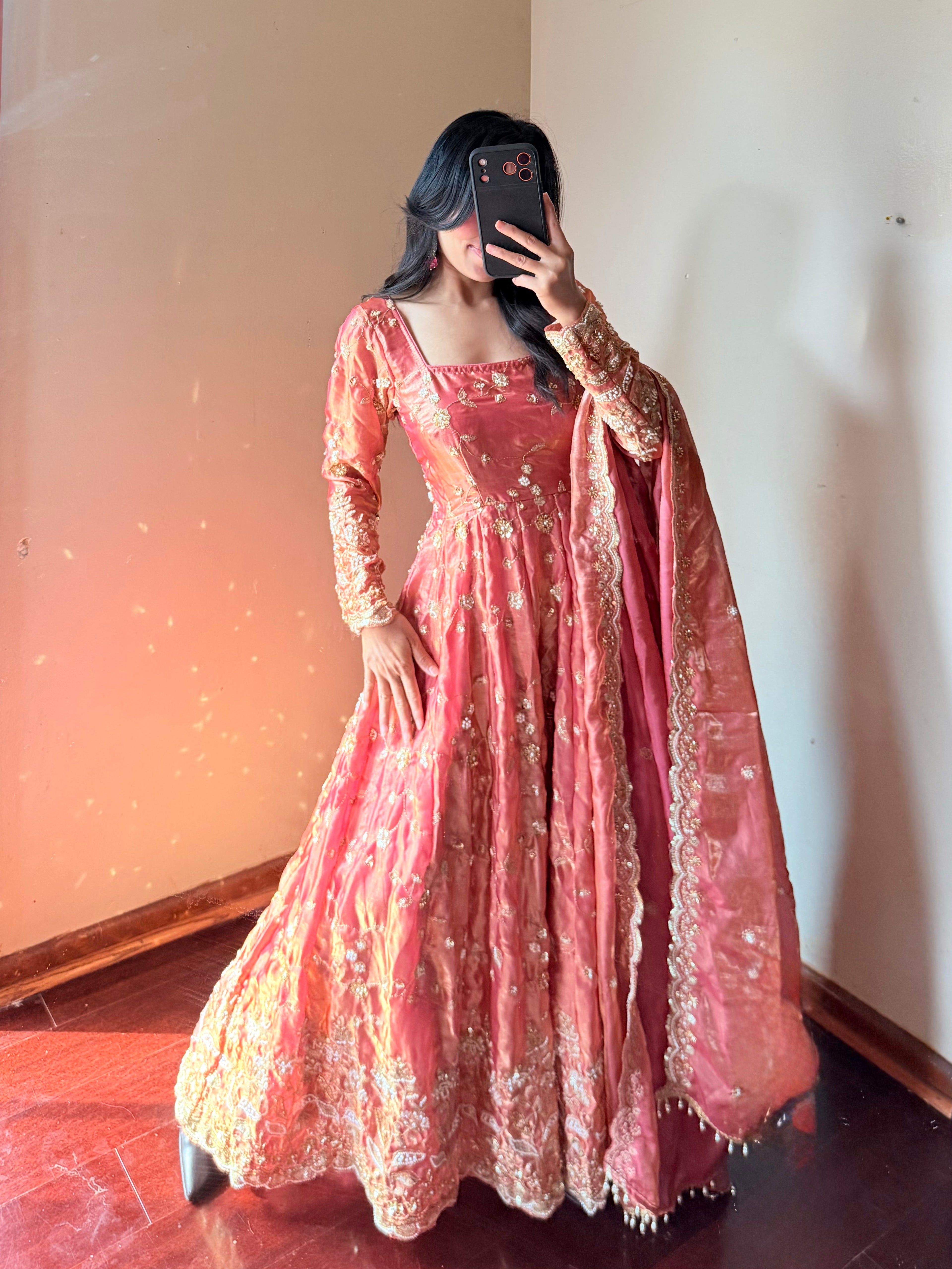 Heavy-worked Anarkali Set