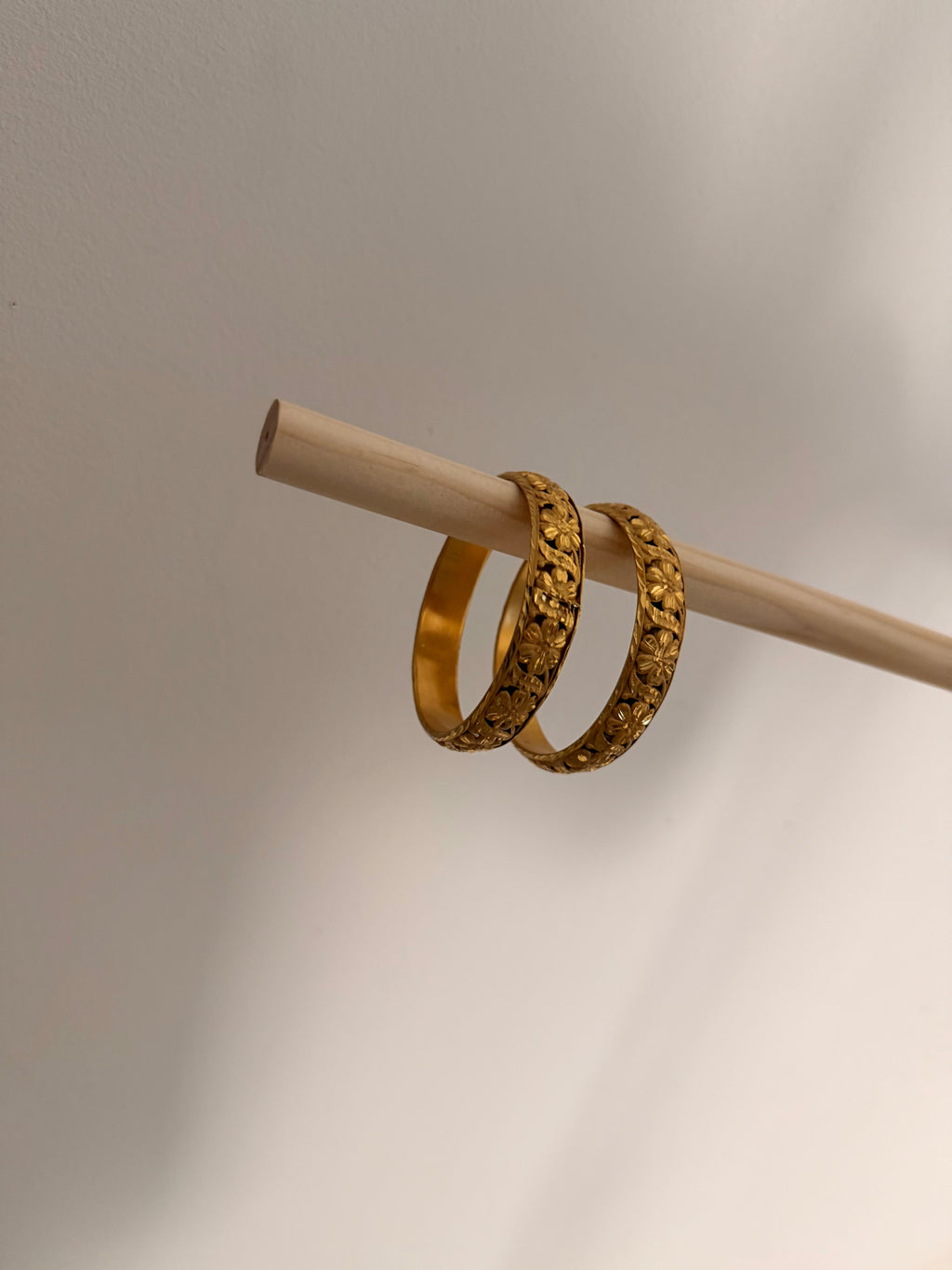 Floral Golden Bangle