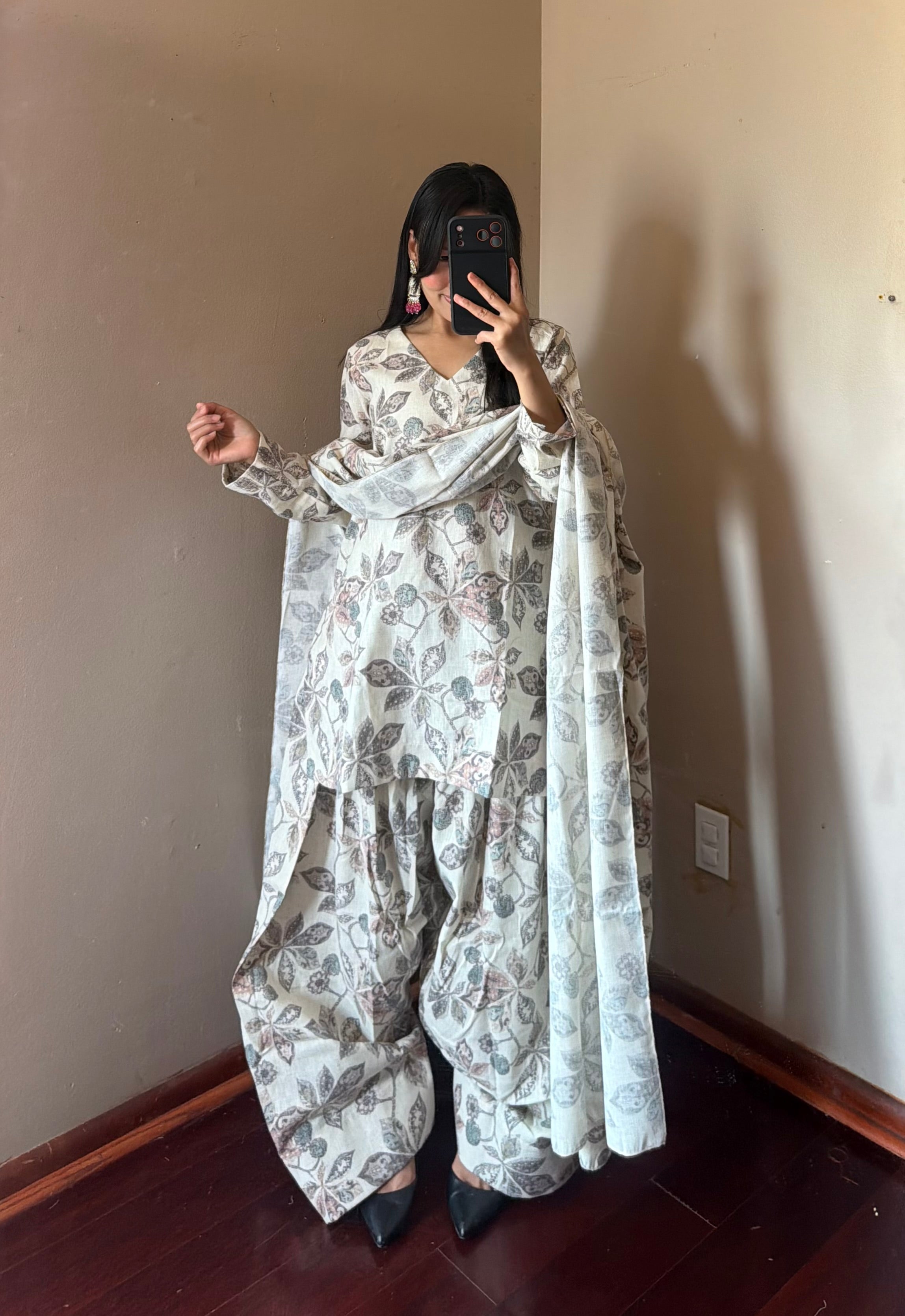 PRINTED COTTON FARSHI SALWAR SET