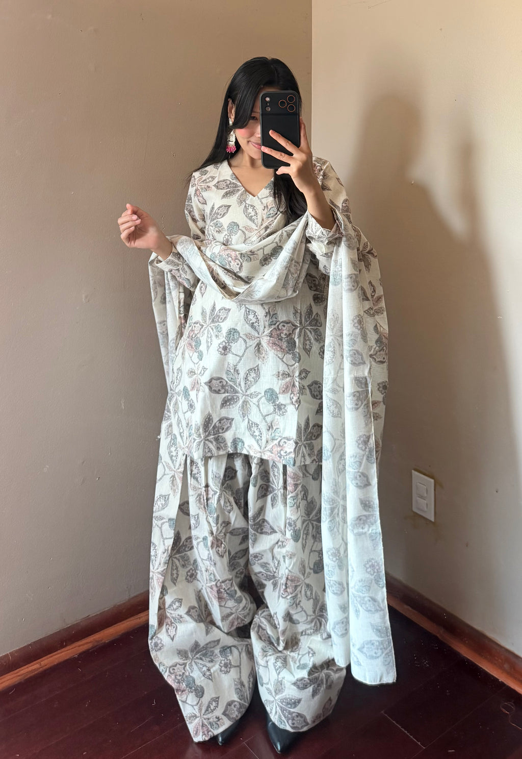 PRINTED COTTON FARSHI SALWAR SET