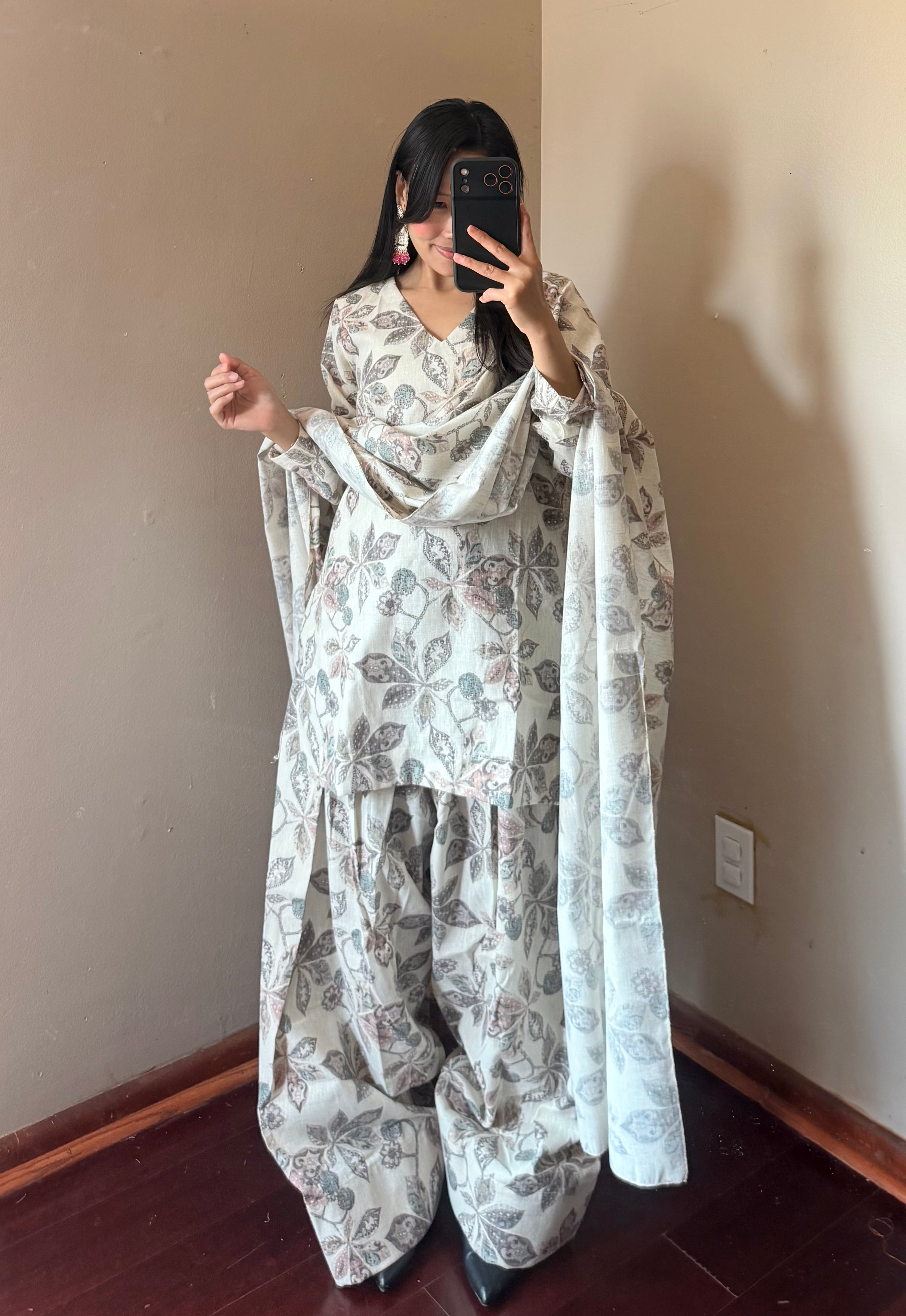 PRINTED COTTON FARSHI SALWAR SET