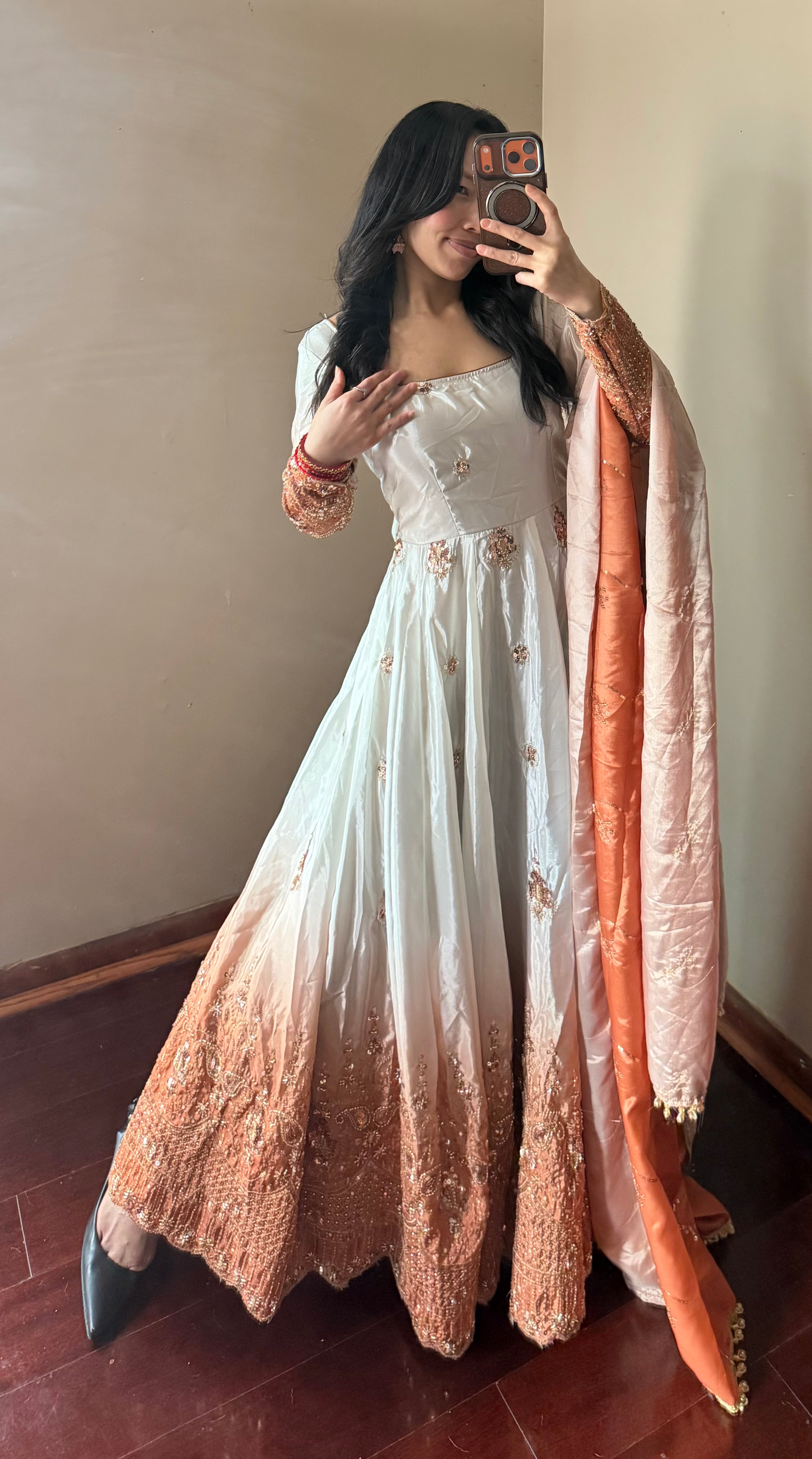 Heavy-worked Anarkali Set