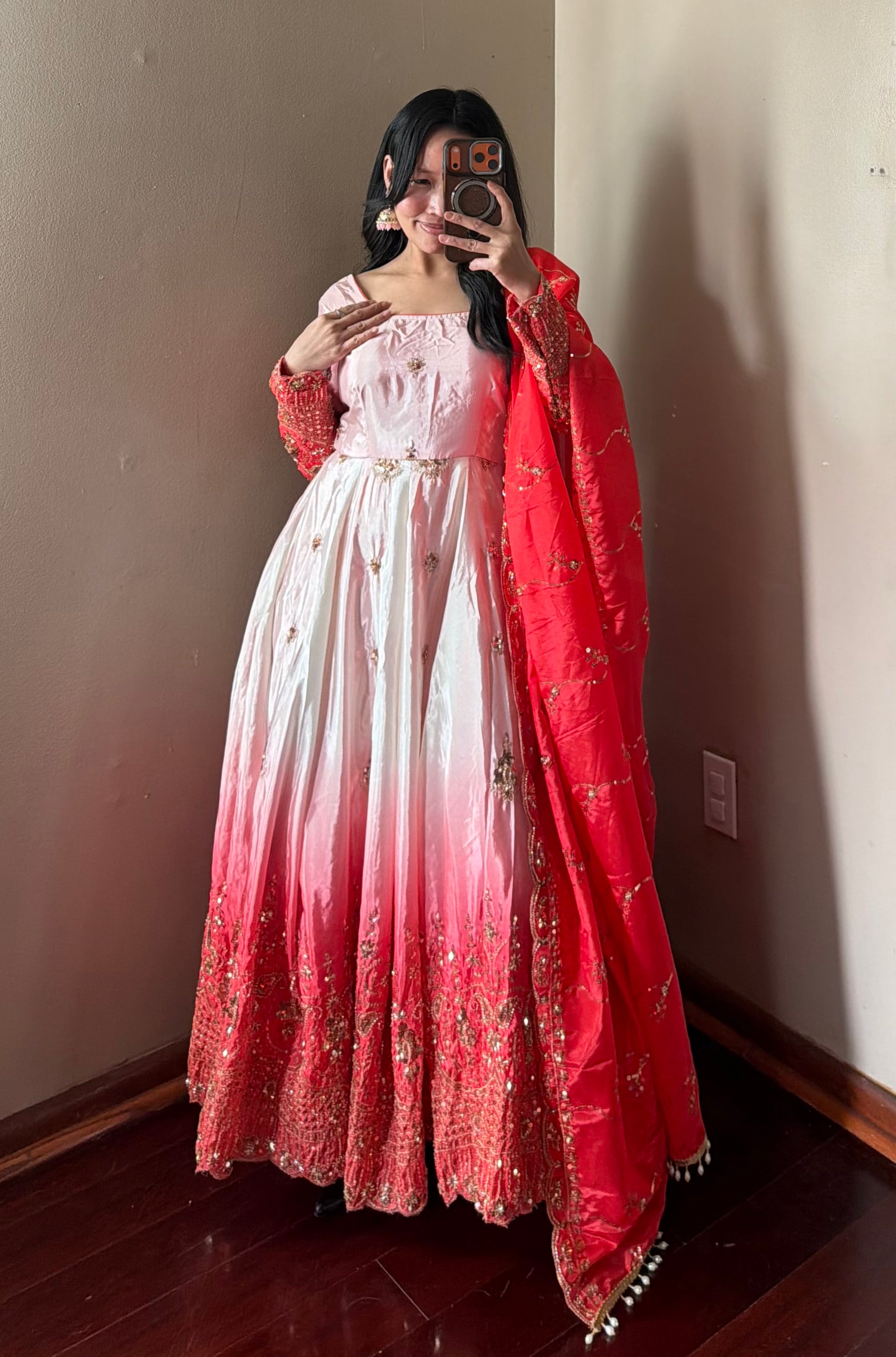 Heavy-worked Anarkali Set