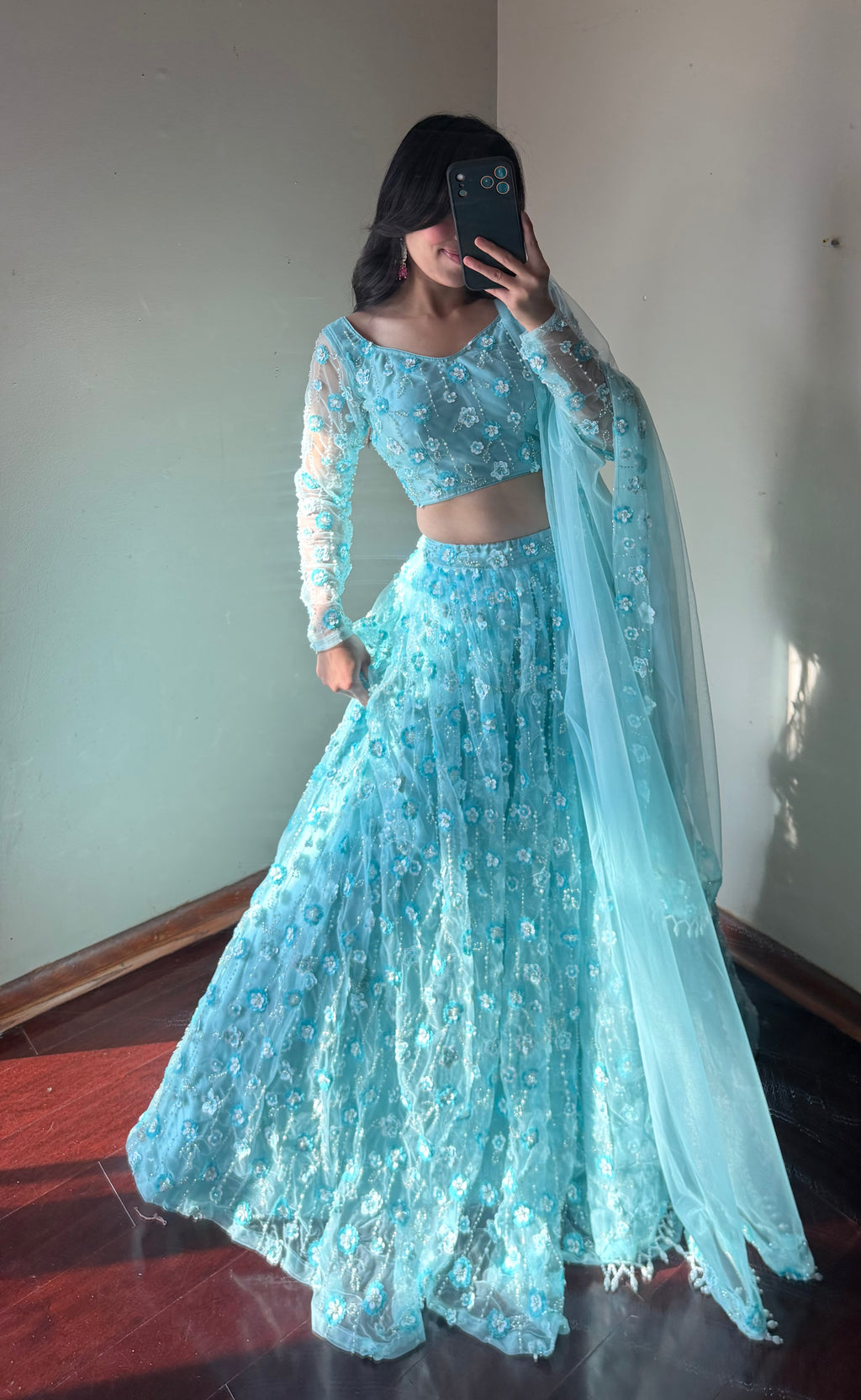 Heavy embroidered Lehenga set
