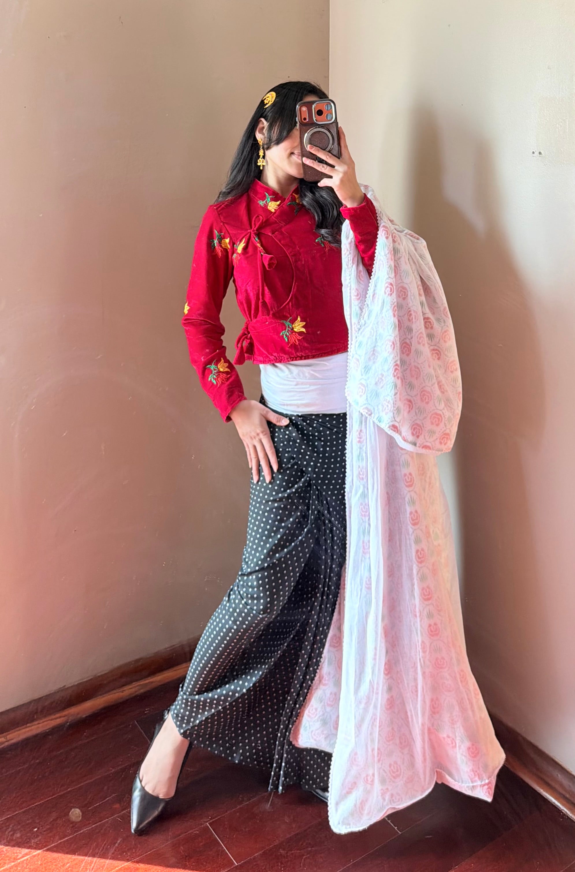 Traditional Fariya Saree set