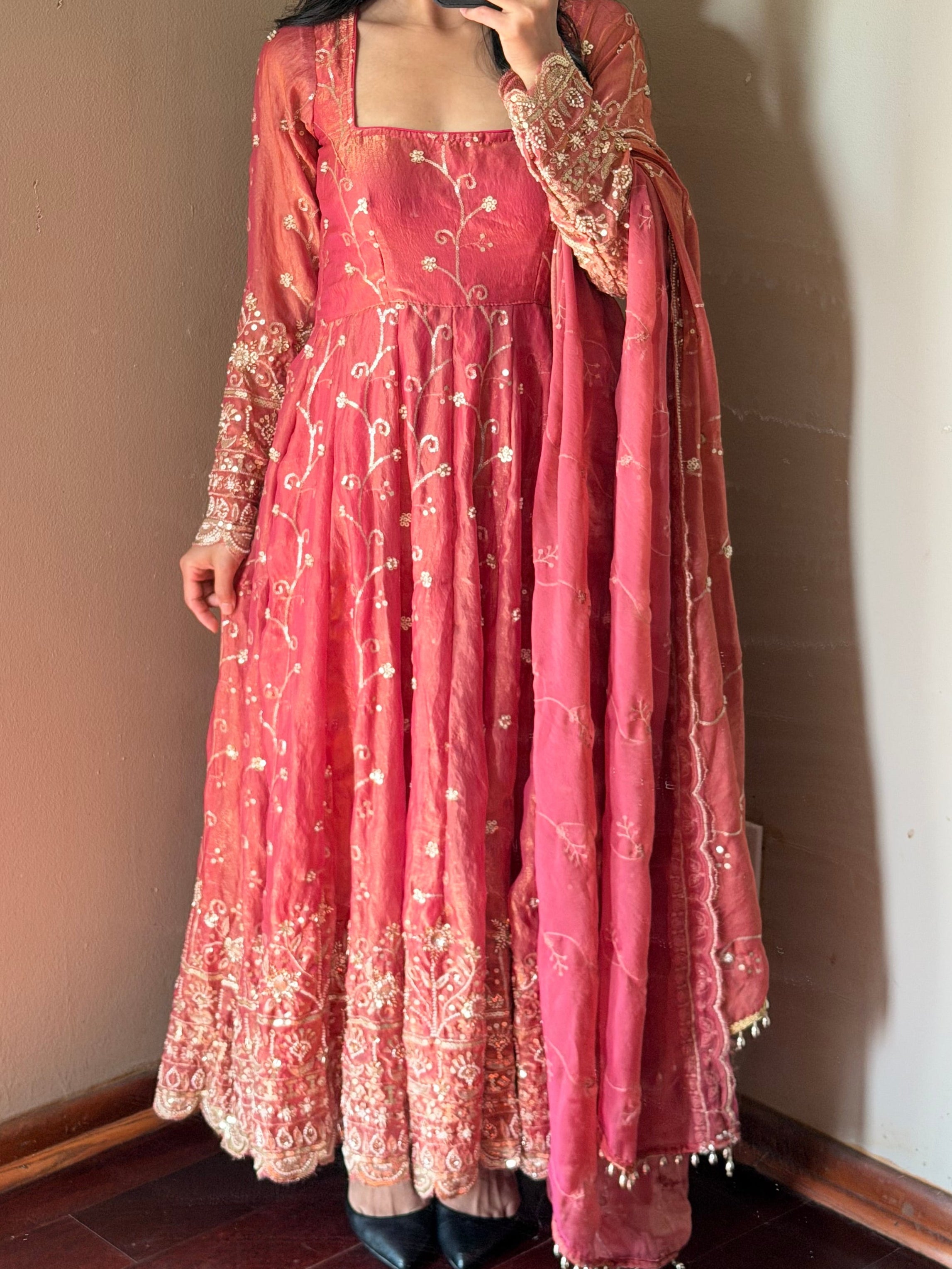 Heavy-worked Anarkali Set