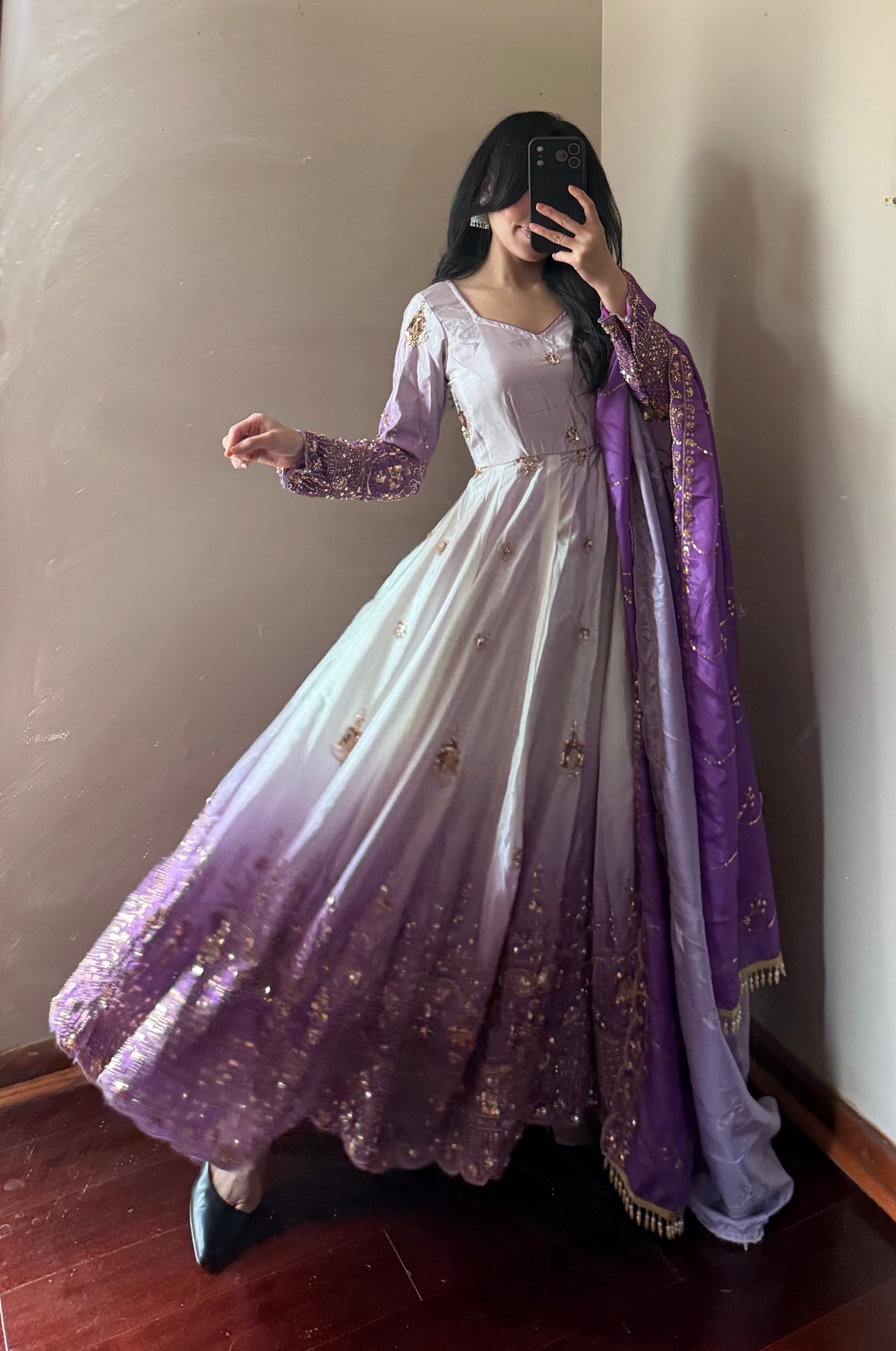 Handwork Anarkali Set
