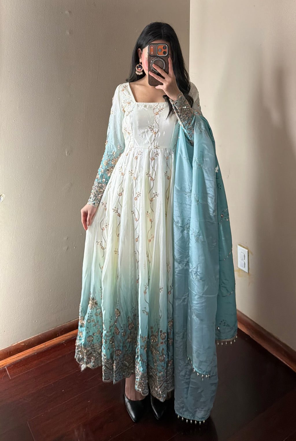 Handwork Anarkali Set
