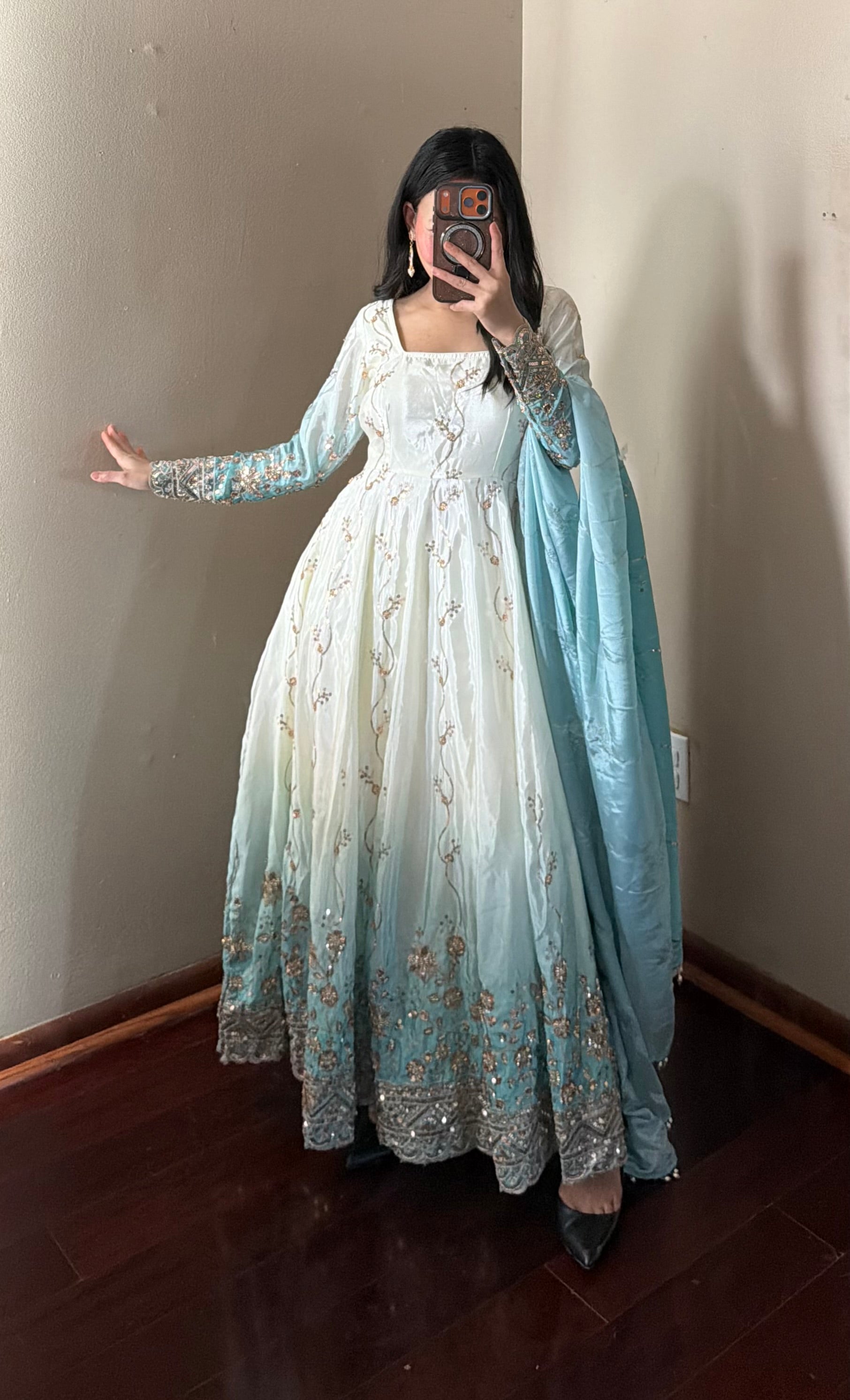 Handwork Anarkali Set