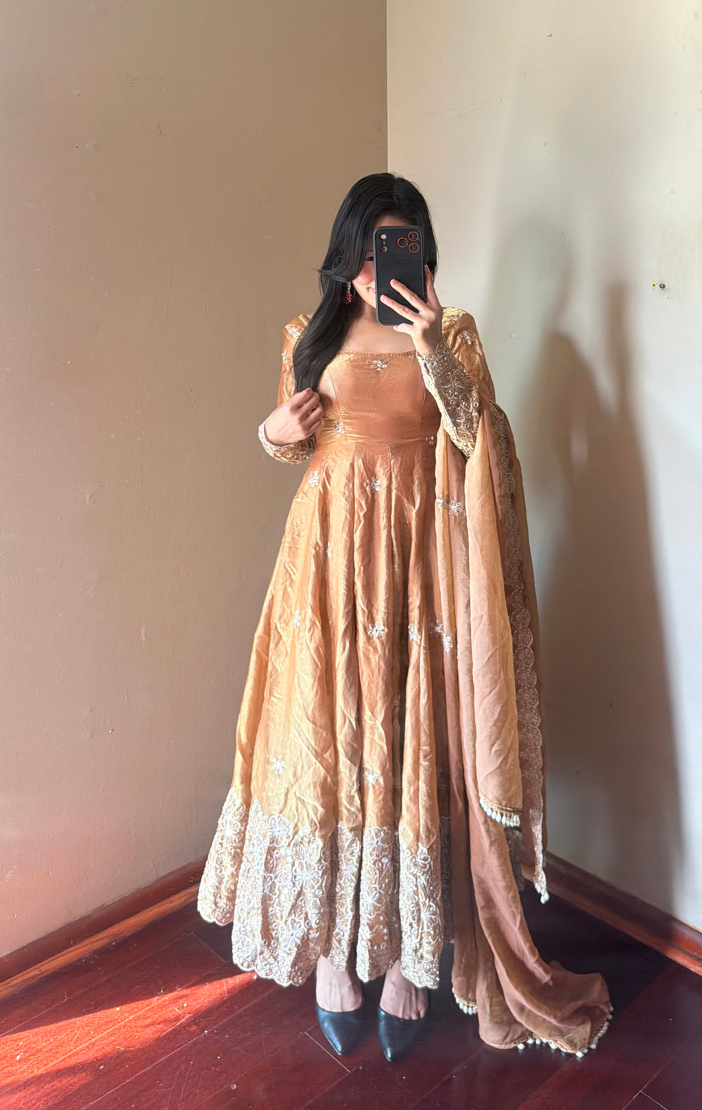 Fendi Silk Anarkali set