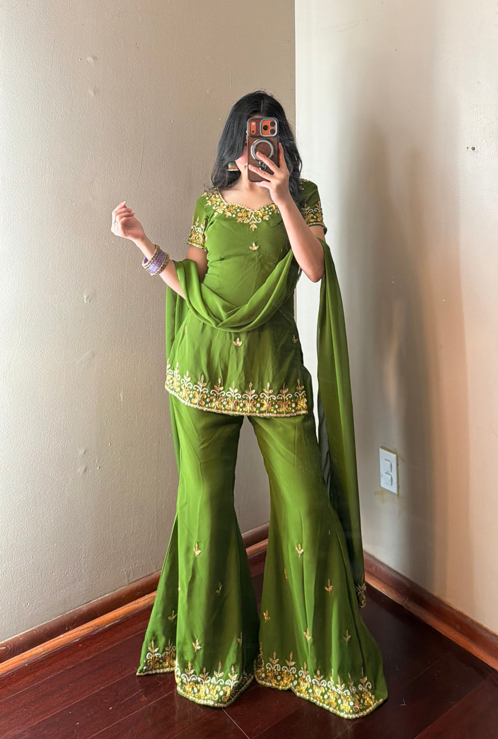 90sh Handwork Kurta Set