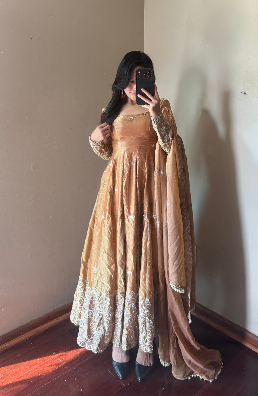 Fendi Silk Anarkali set