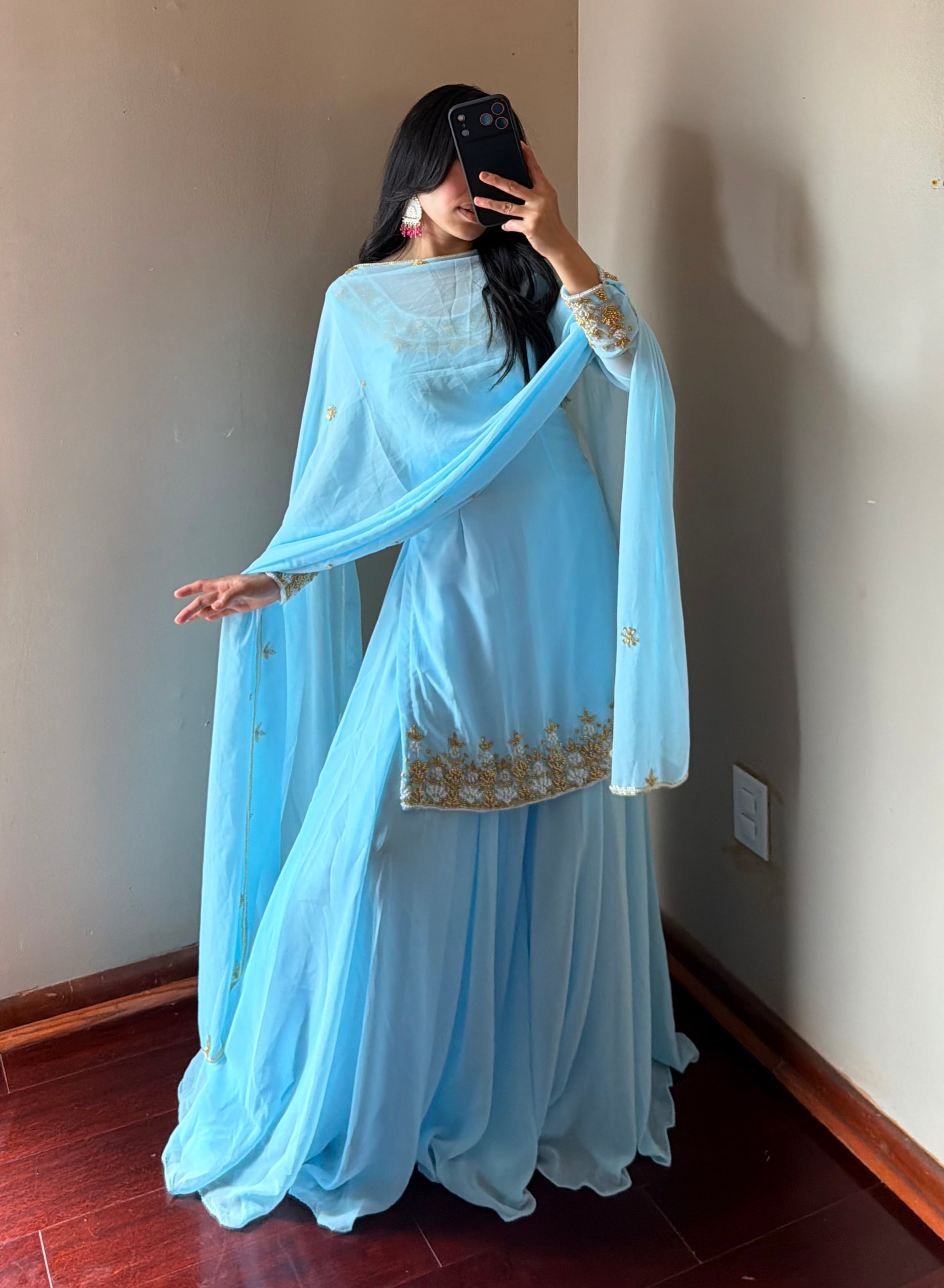 Handwork Sarara kurta Set