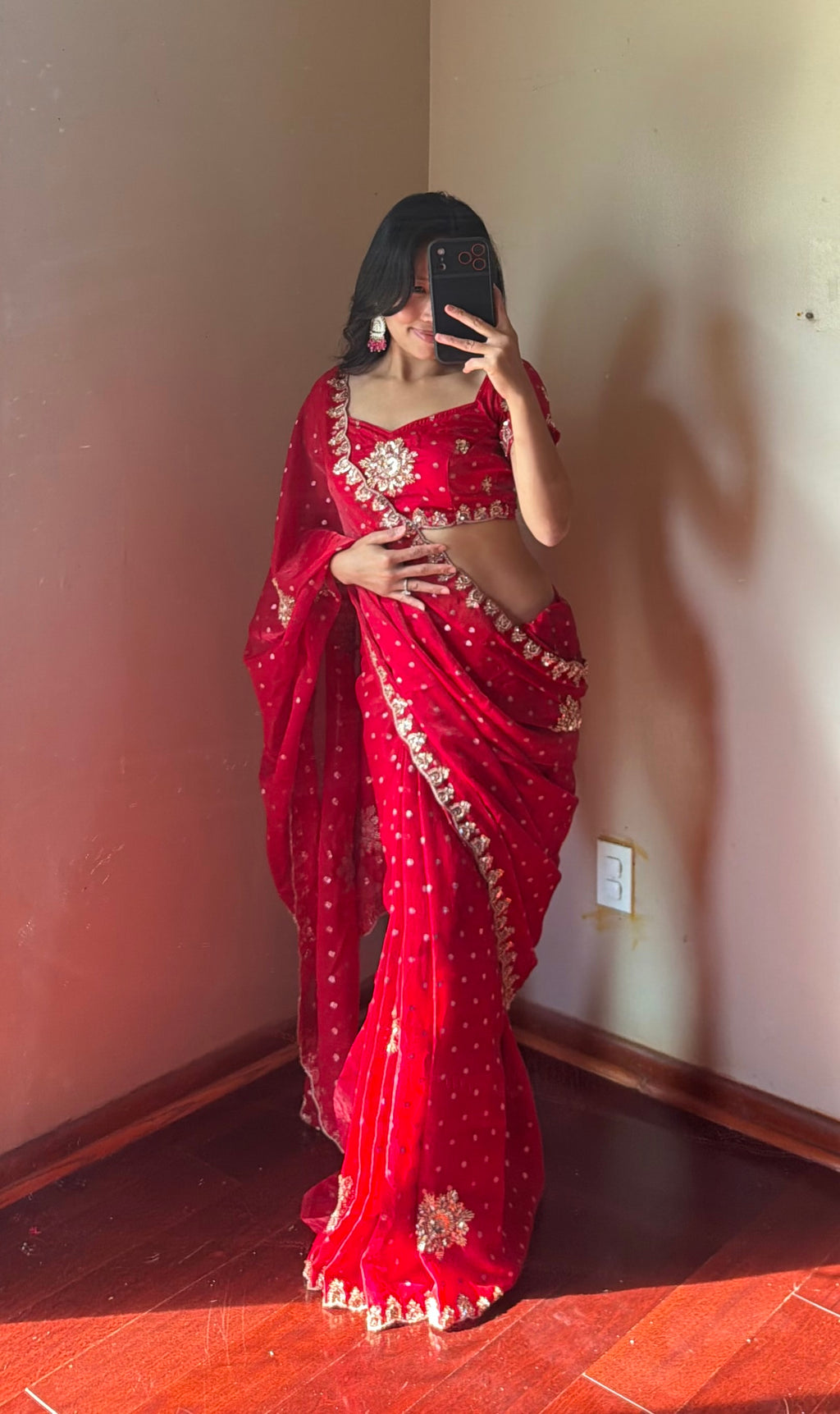 Ready To Wear embroidery Saree set