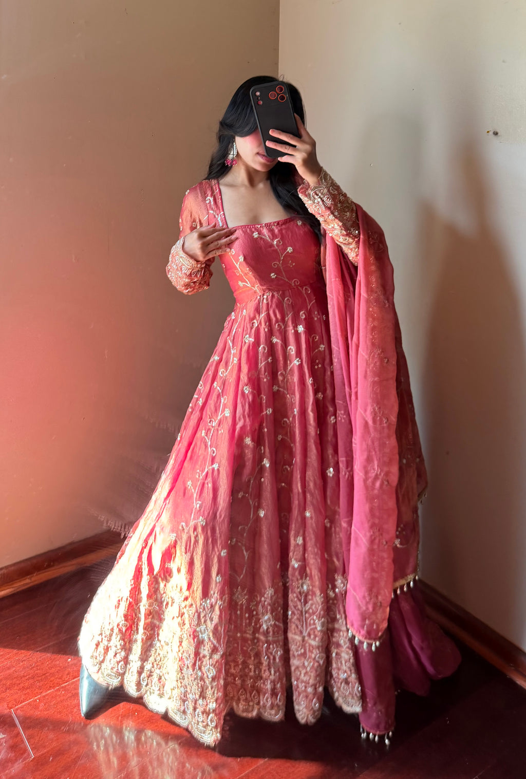 Heavy-worked Anarkali Set