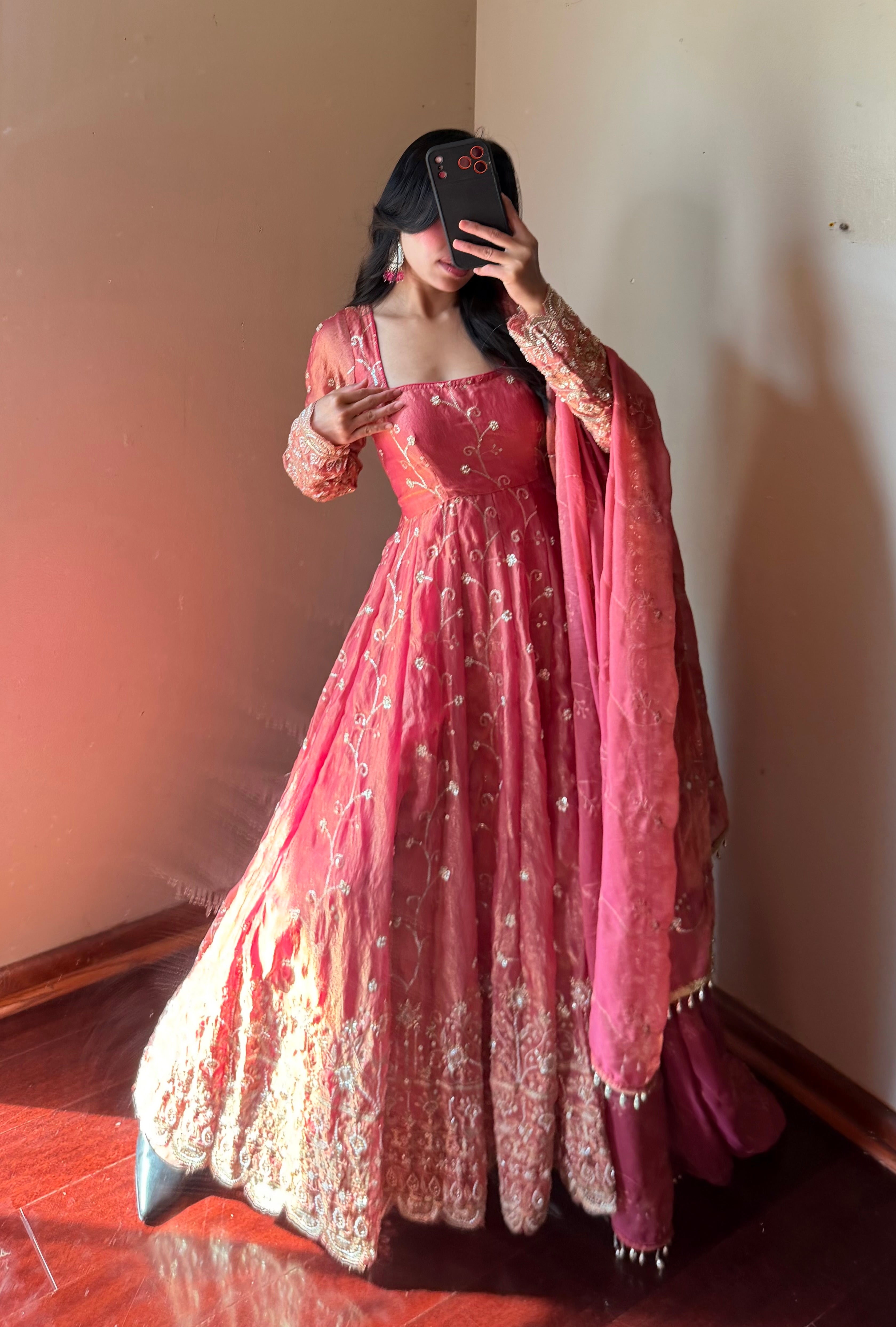 Heavy-worked Anarkali Set