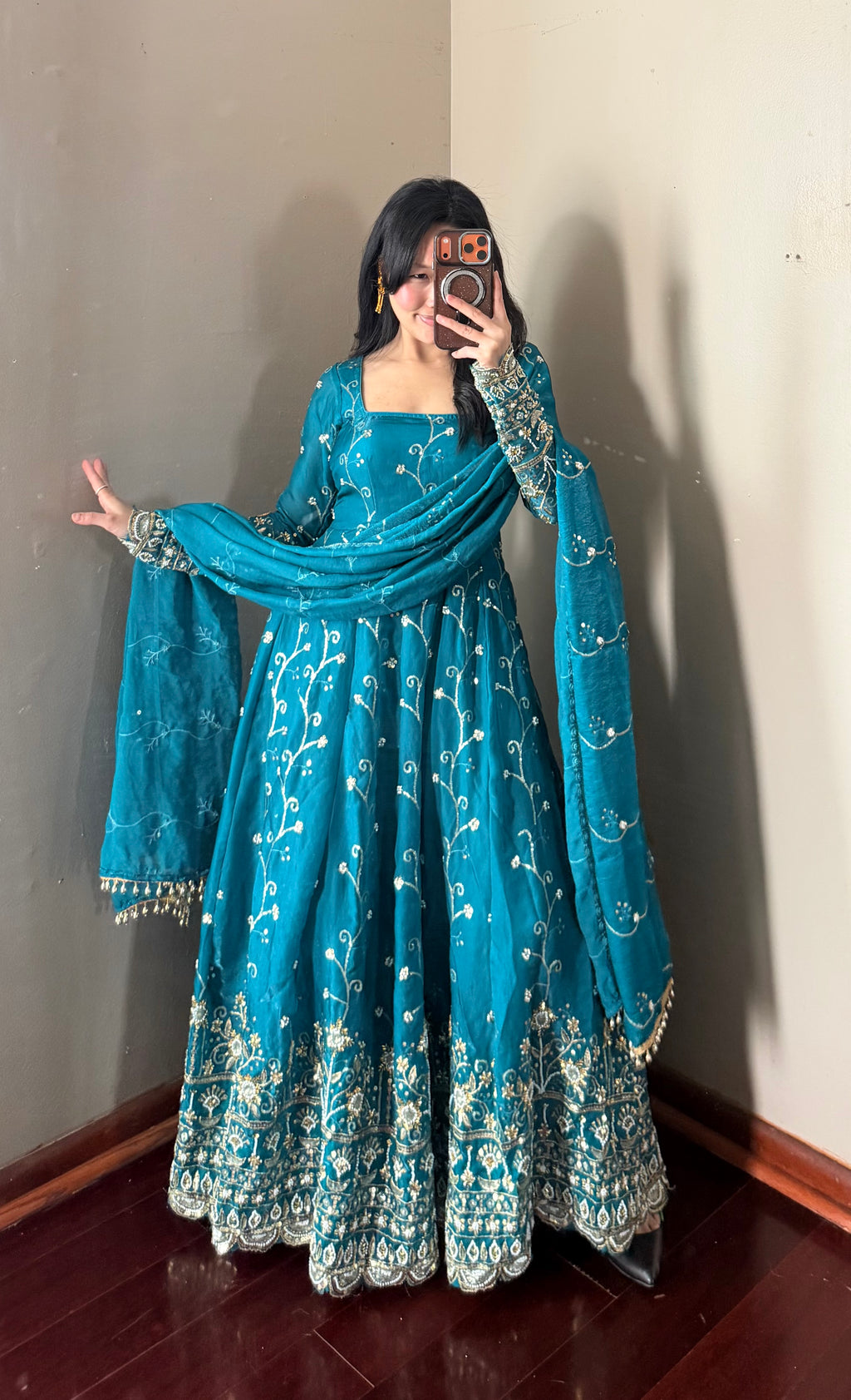 Heavy work Anarkali suit