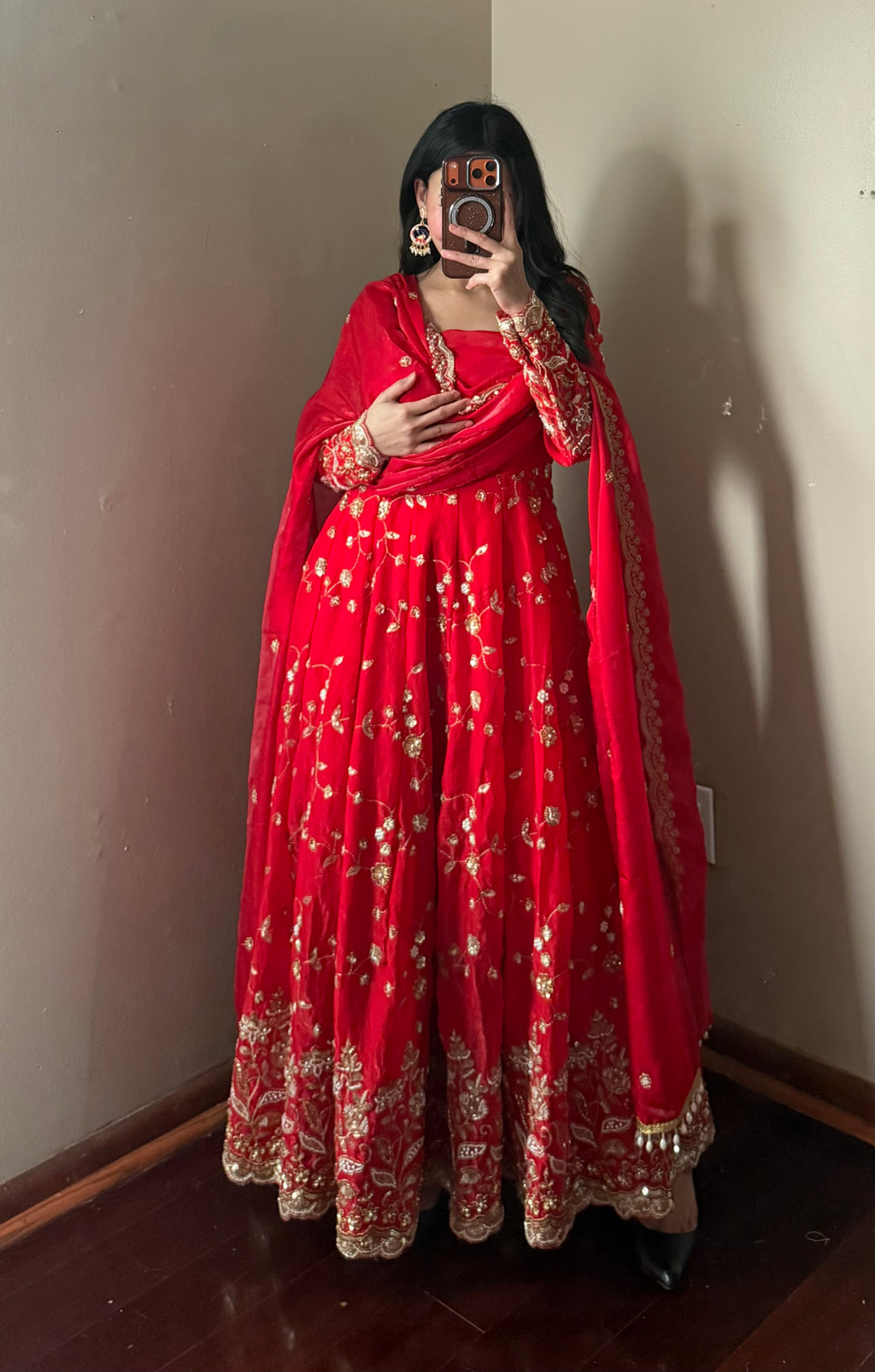 Heavy-embroidery Anarkali Set