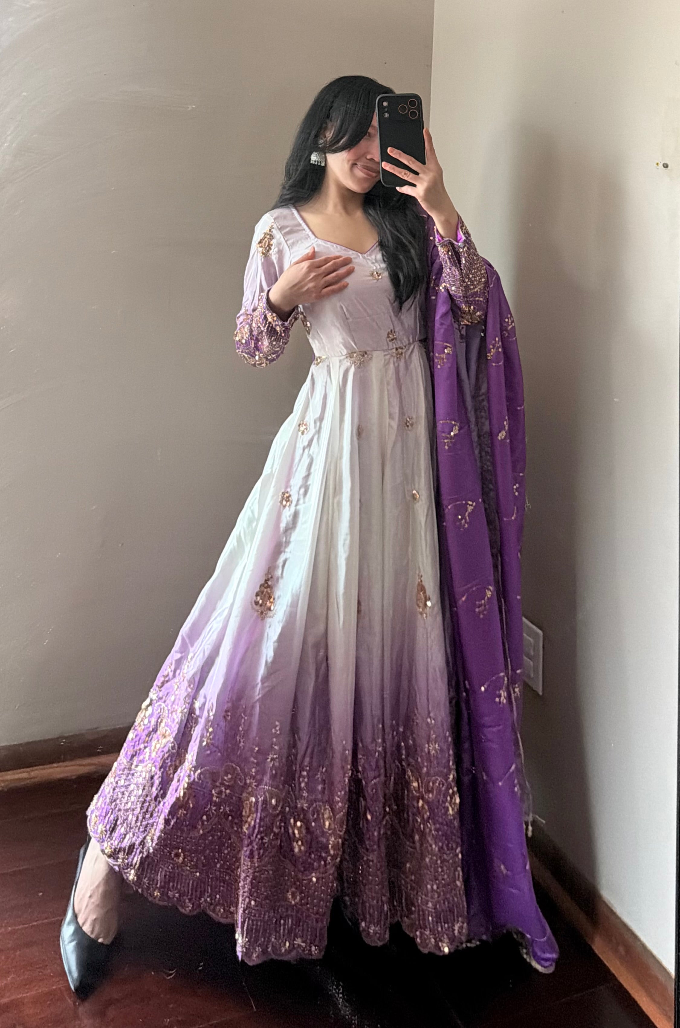 Handwork Anarkali Set