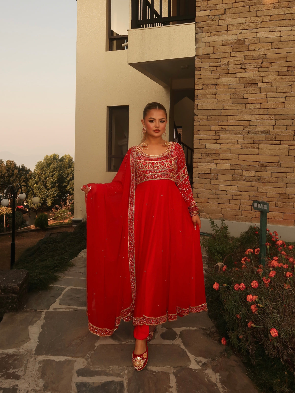 Heavy Handwork Anarkali suit