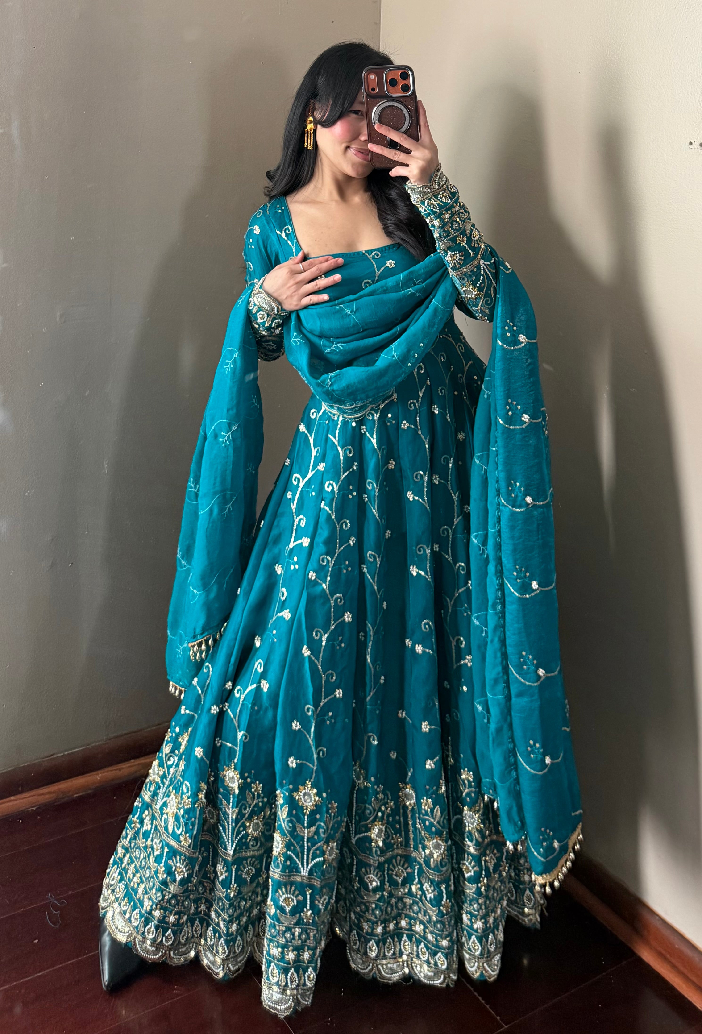 Heavy work Anarkali suit
