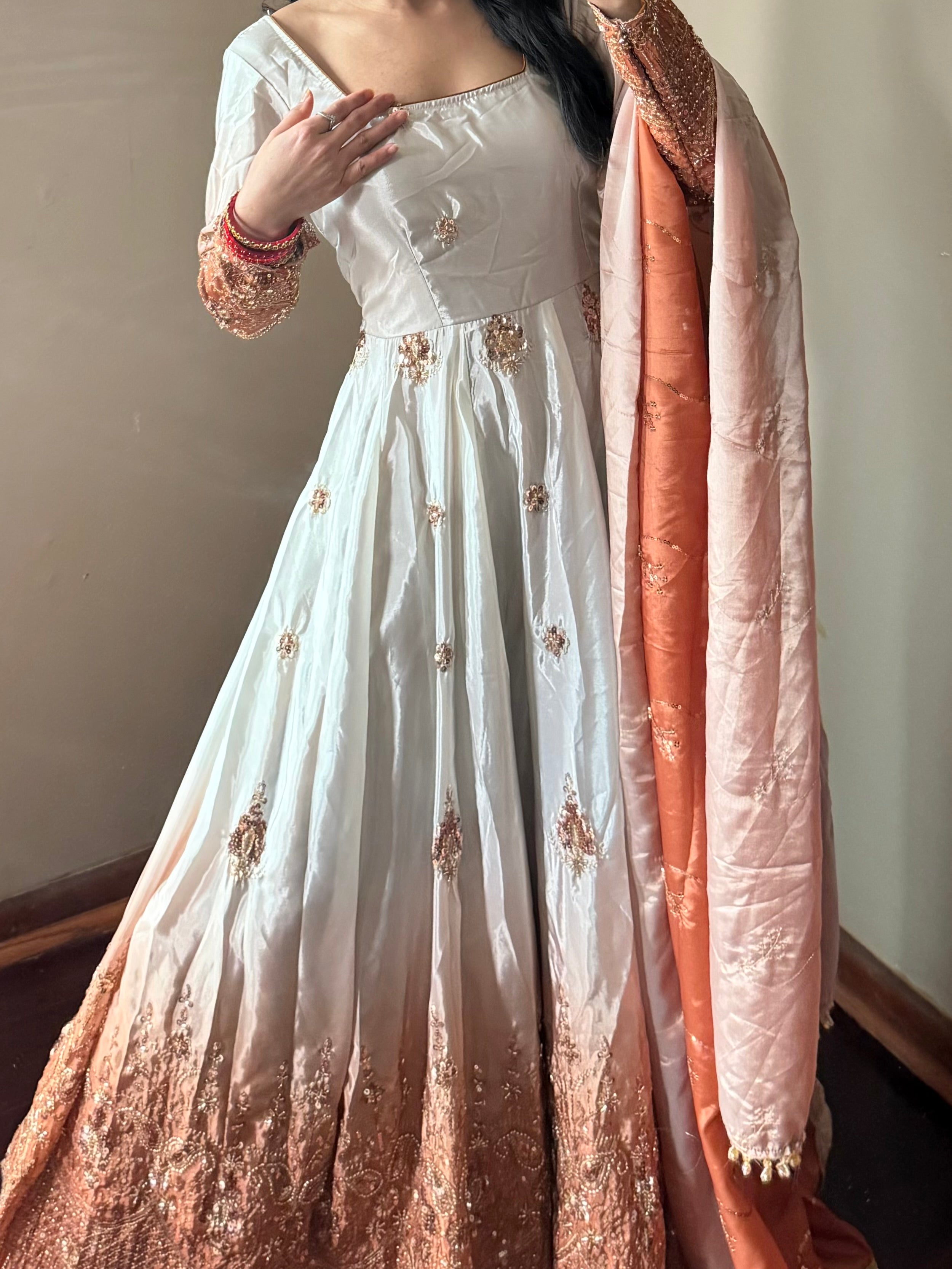 Heavy-worked Anarkali Set