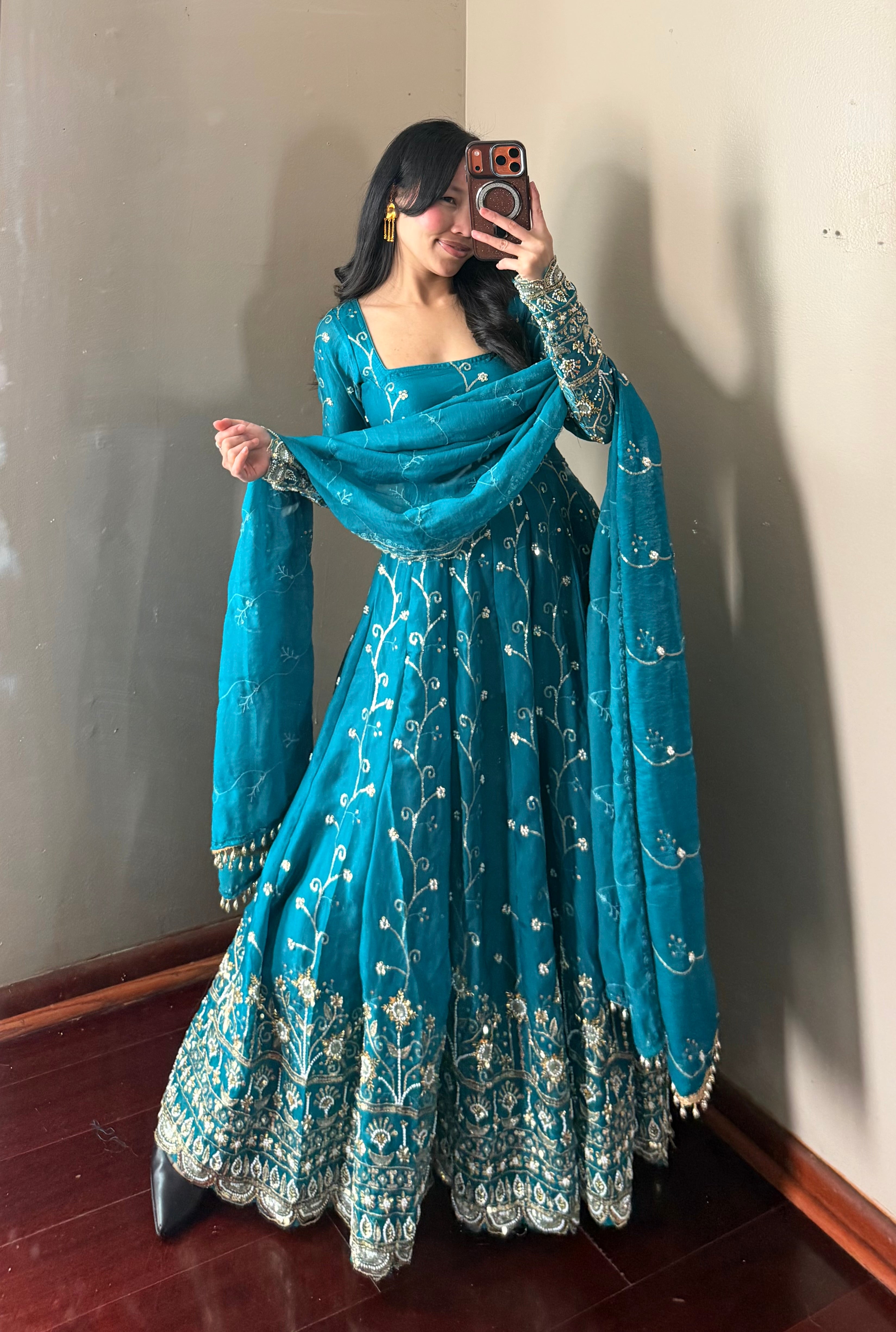 Heavy work Anarkali suit