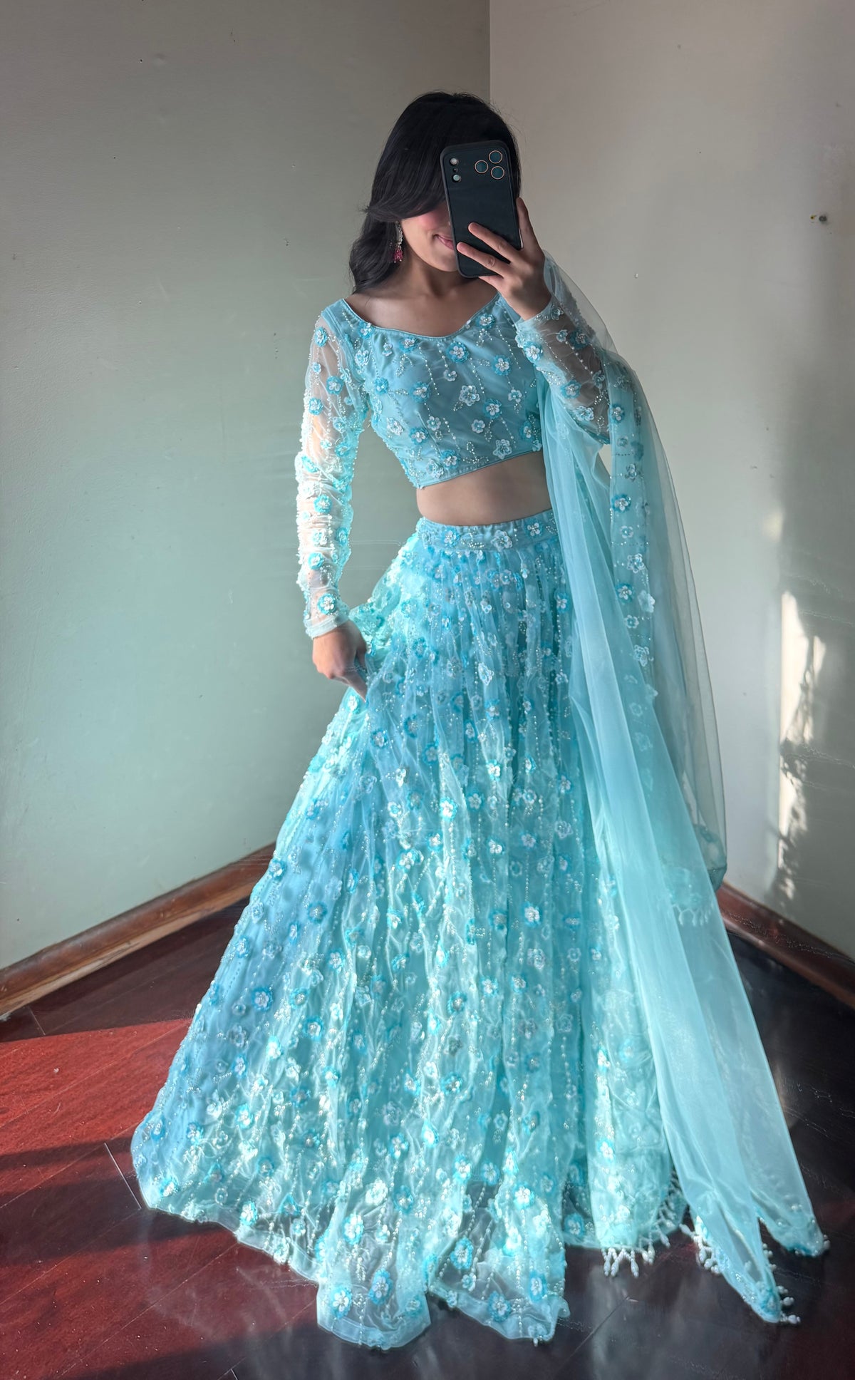 Heavy embroidered Lehenga set