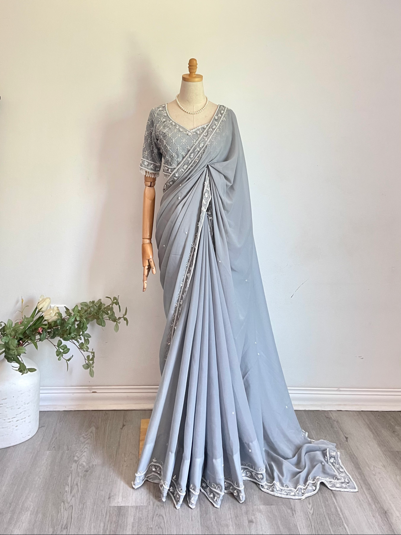 Heavy Handwork Saree Set